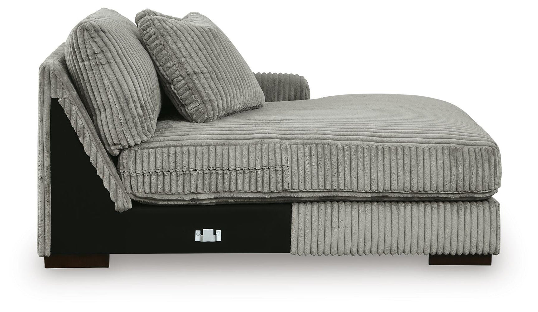 Lindyn Fog Velvet 3-Piece Sectional with Double Chaise - image 11