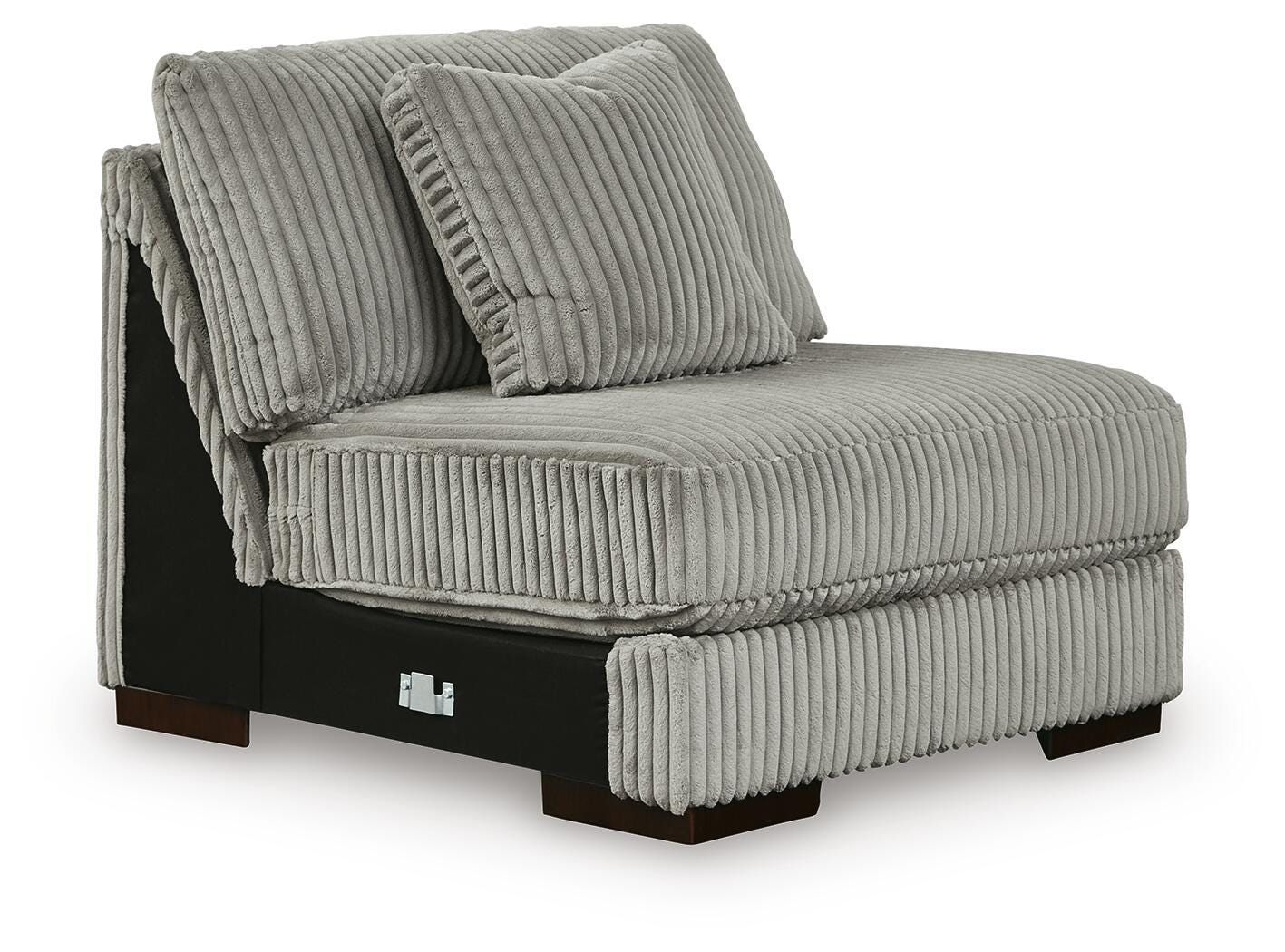 Lindyn Fog Velvet 3-Piece Sectional with Double Chaise - image 16