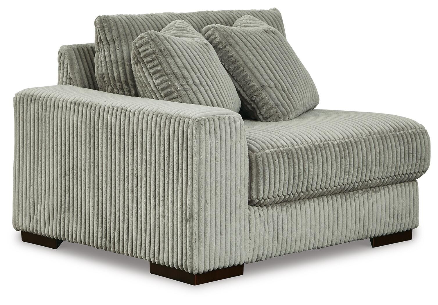 Lindyn Fog Velvet 3-Piece Sectional Sofa - image 4
