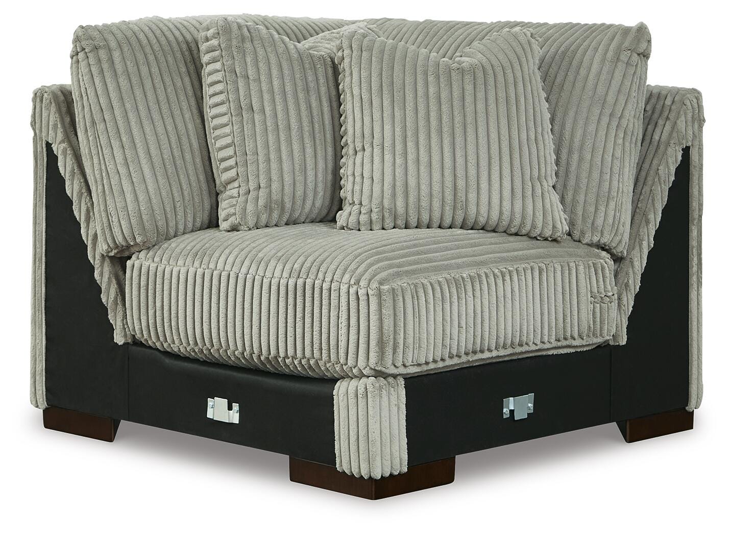 Lindyn Fog Velvet 4-Piece Sectional with Chaise - image 4