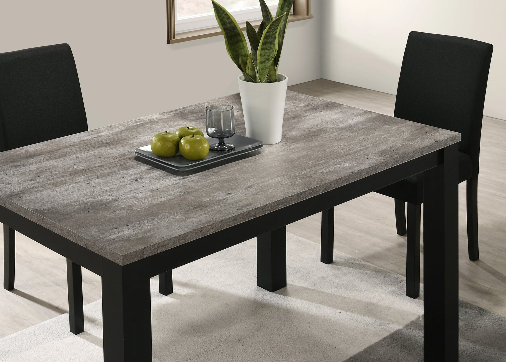 Resia Concrete Dining Set With Table And 4 Side Chairs view 4