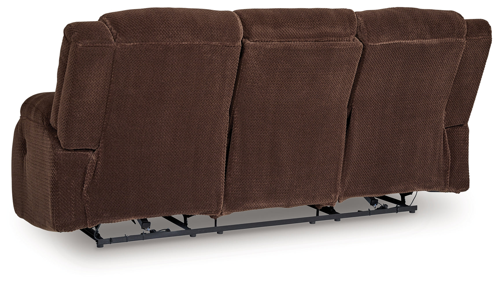 Back view of Observation power reclining sofa