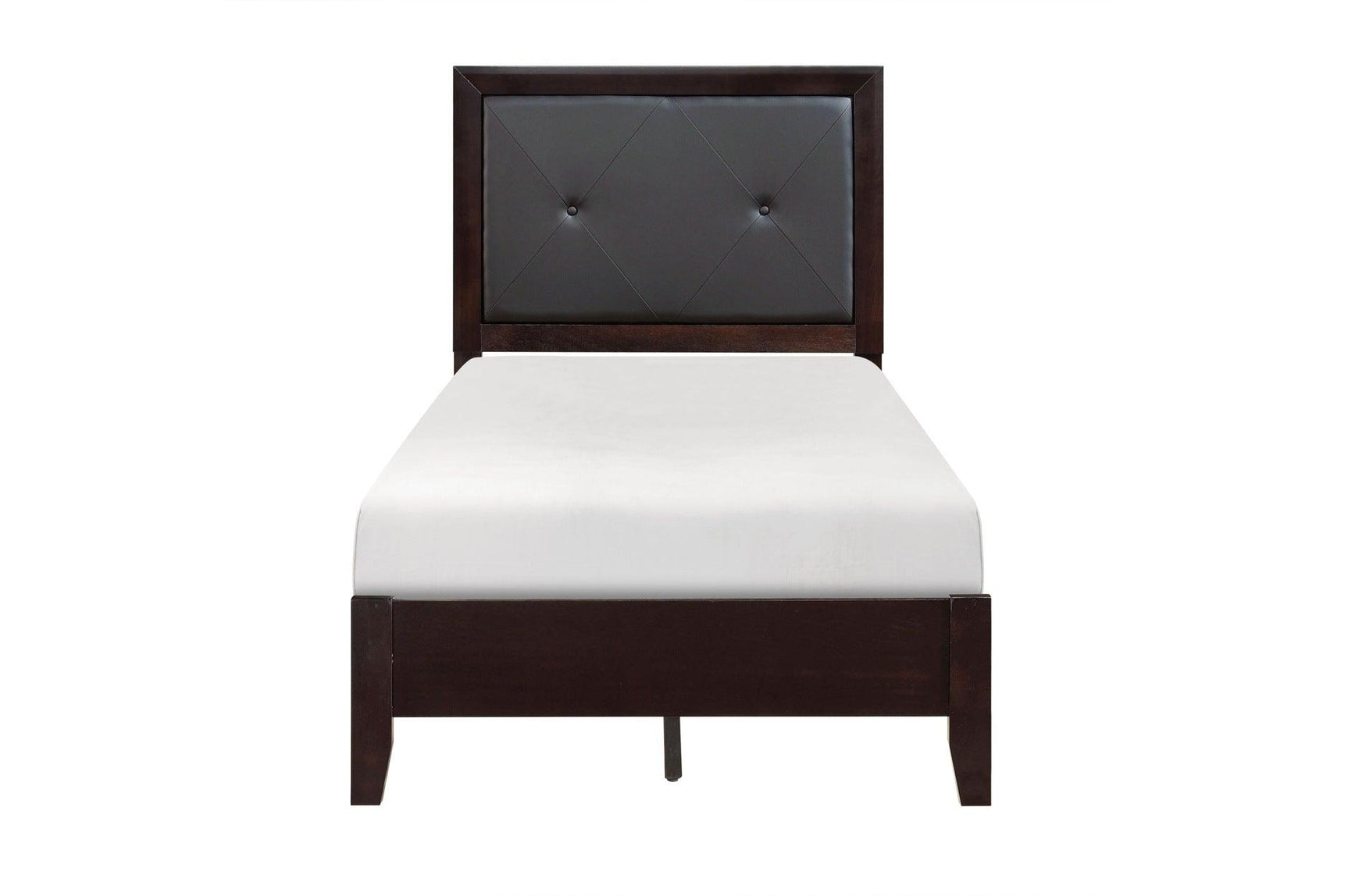 Edina Espresso youth bedroom set with dresser and mirror shown from front