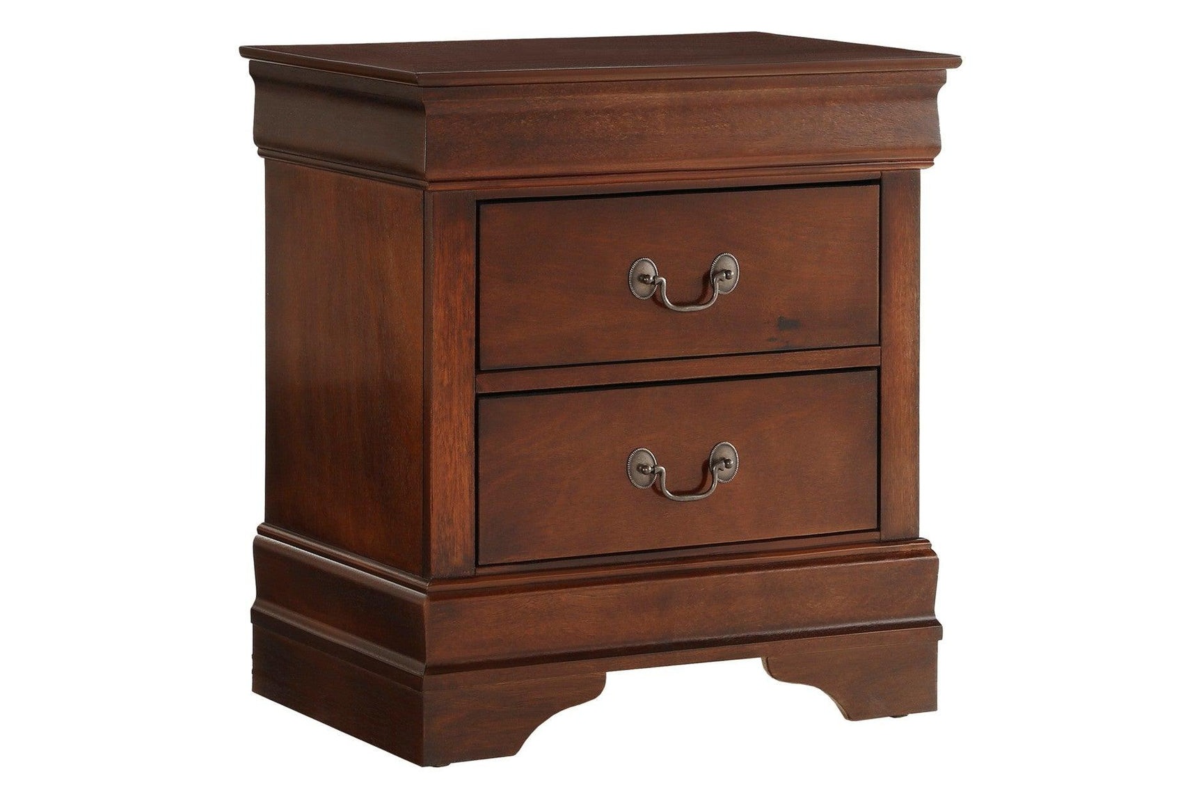 Main view of Mayville Burnished Brown Cherry Panel Bedroom Set bed