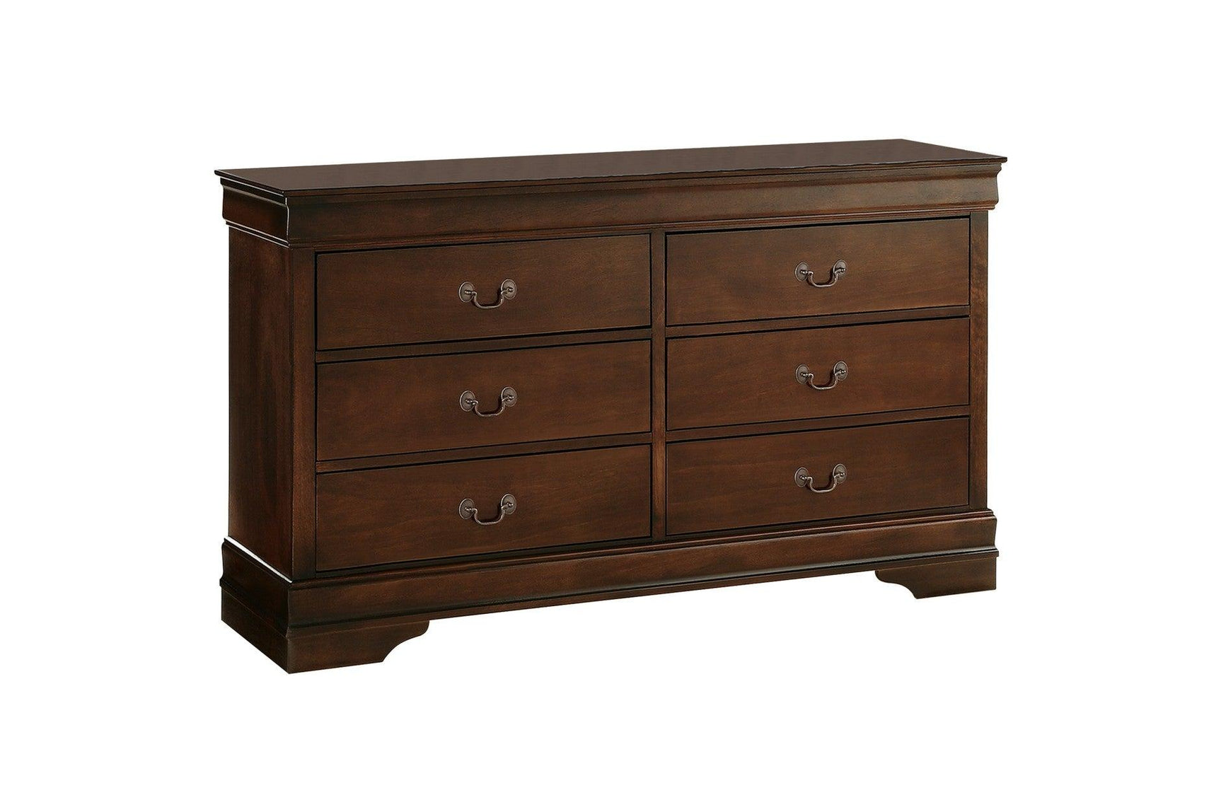 Mayville Brown Cherry Bedroom Set side profile
