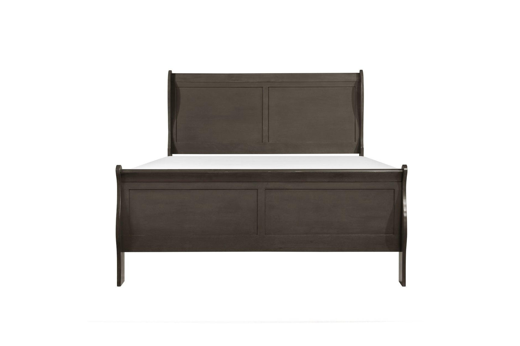 main view of Mayville Stained Gray Sleigh Bedroom Set bed
