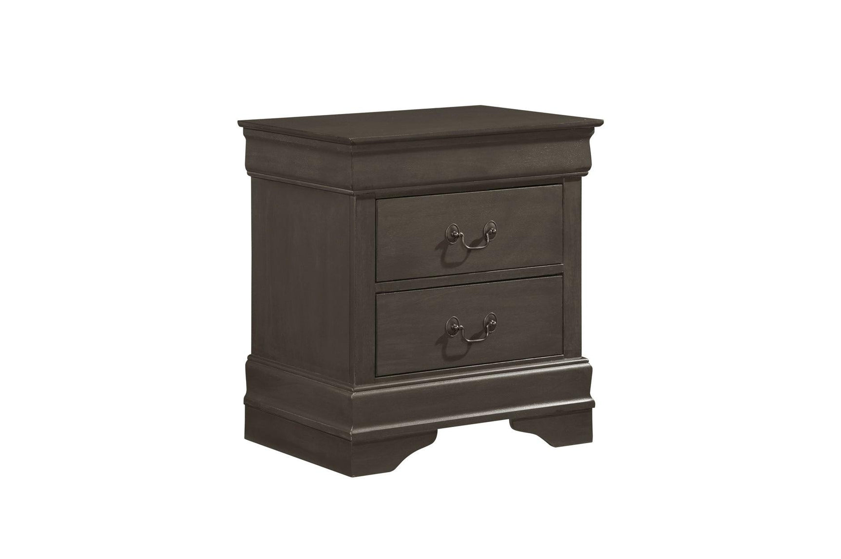 main view of Mayville Stained Gray Sleigh Bedroom Set bed
