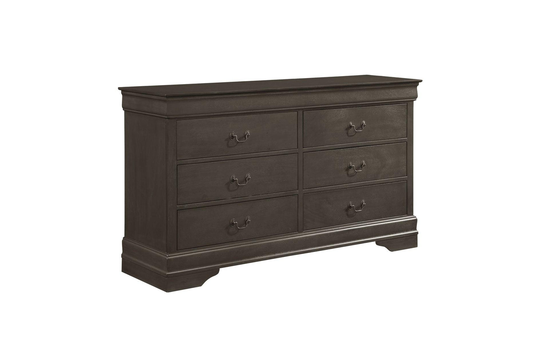 main view of Mayville Stained Gray Sleigh Bedroom Set bed