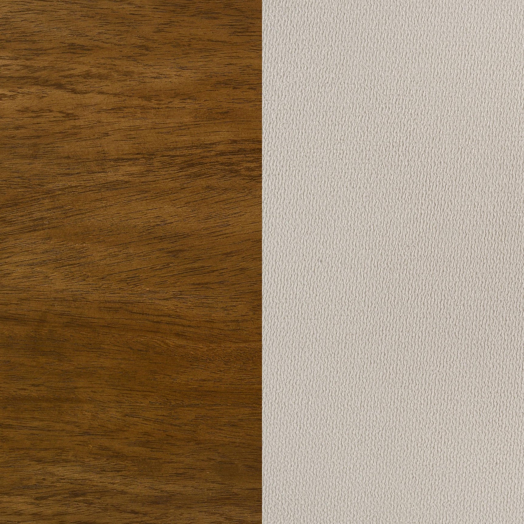 Close-up of polyester upholstery and foam cushioning on headboard