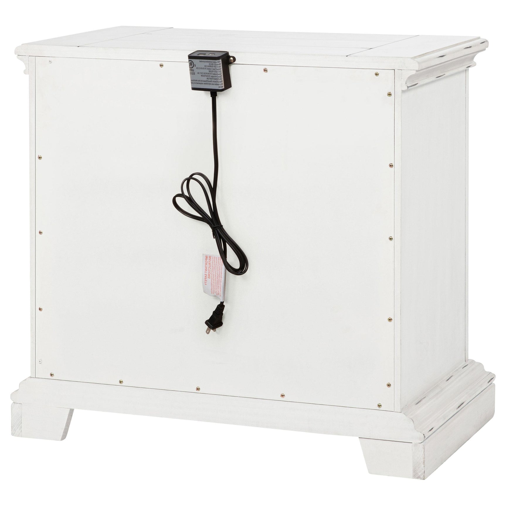 McKinney nightstand leg and plastic glide detail