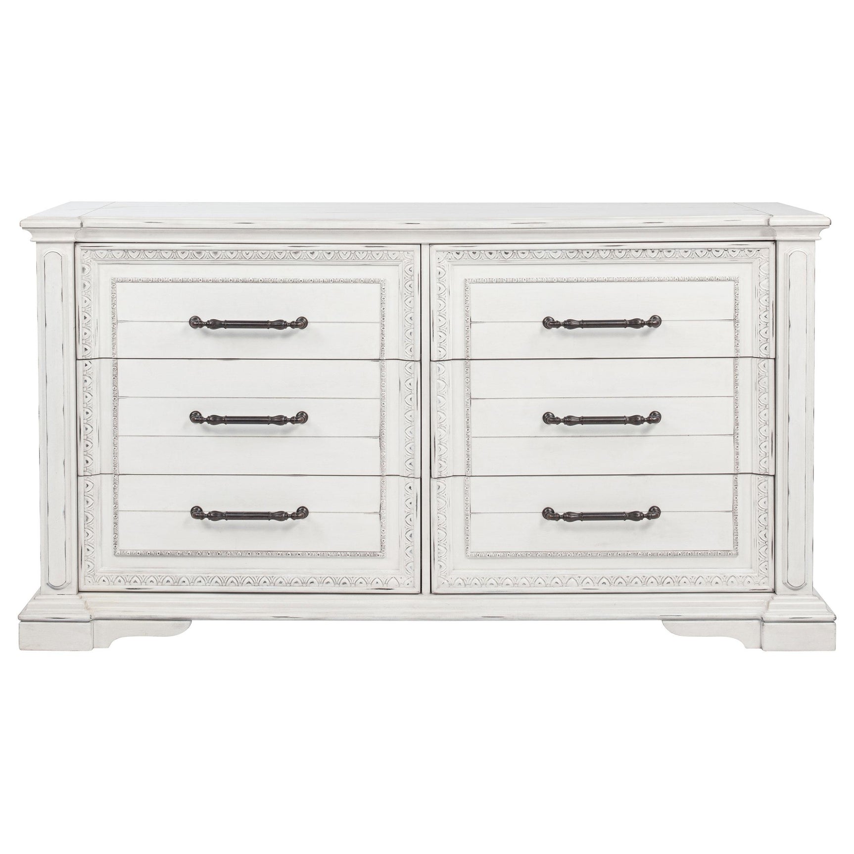 Top angle showing jewelry tray in bottom drawer