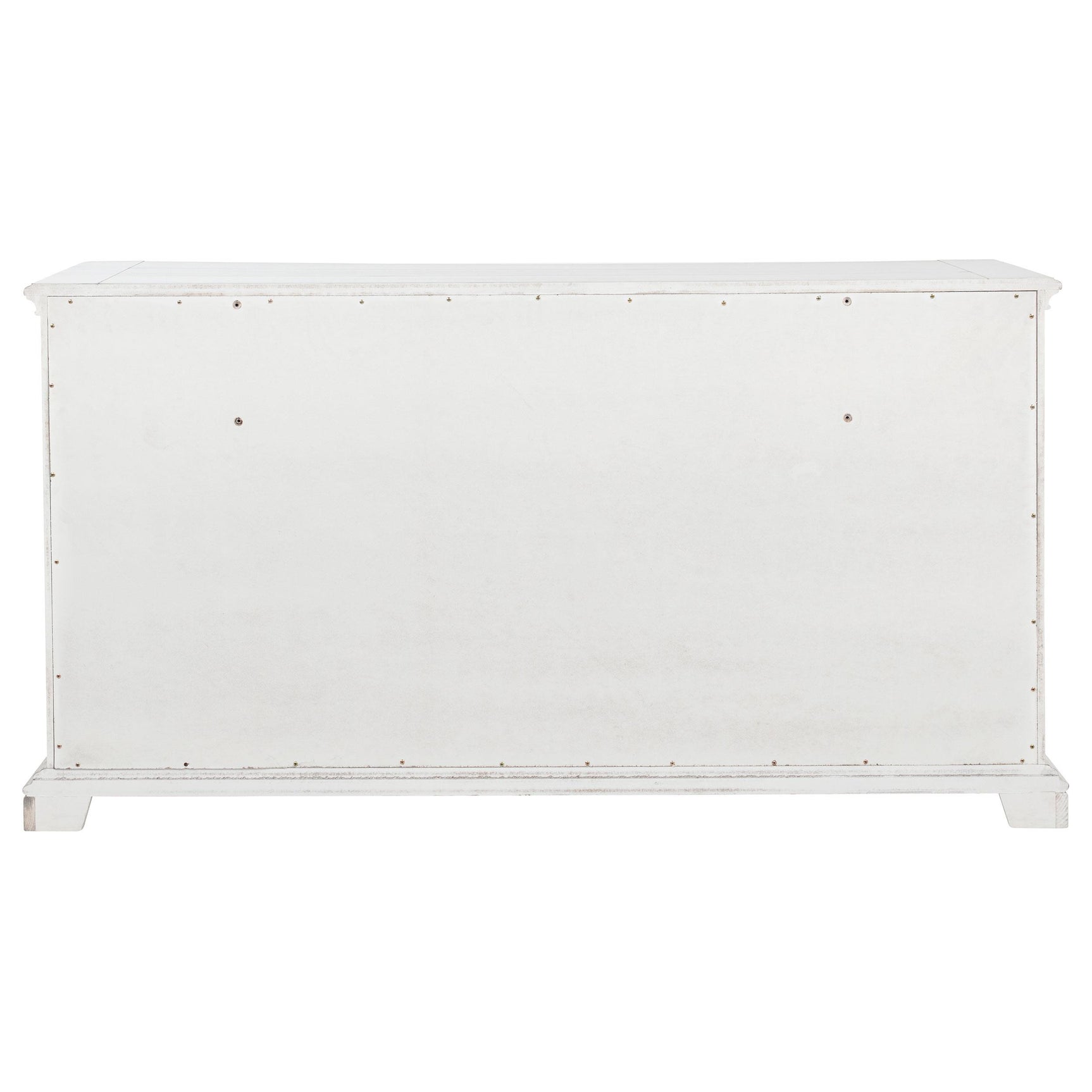 Vintage white distressed finish detail