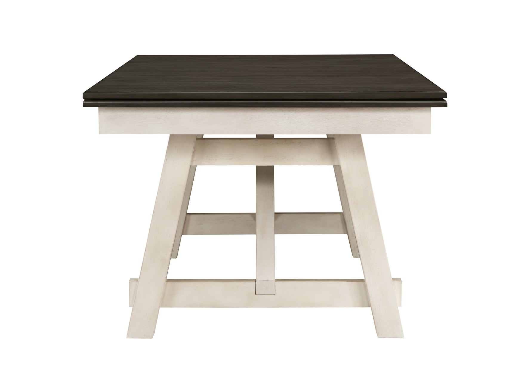 Maribelle Chalk Gray Extendable Dining Room Set with table, chairs, and bench