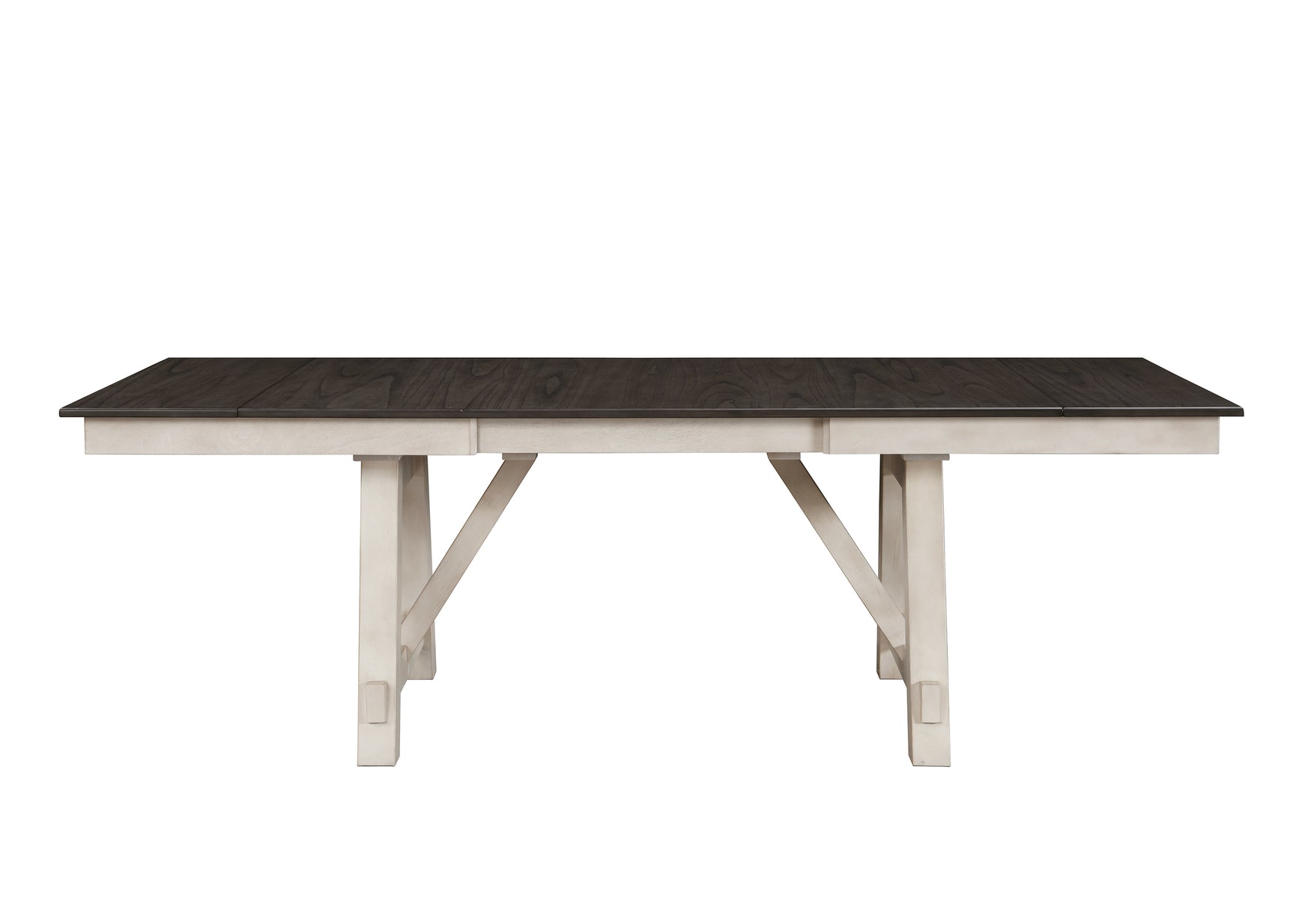 Side view of dining table with chairs