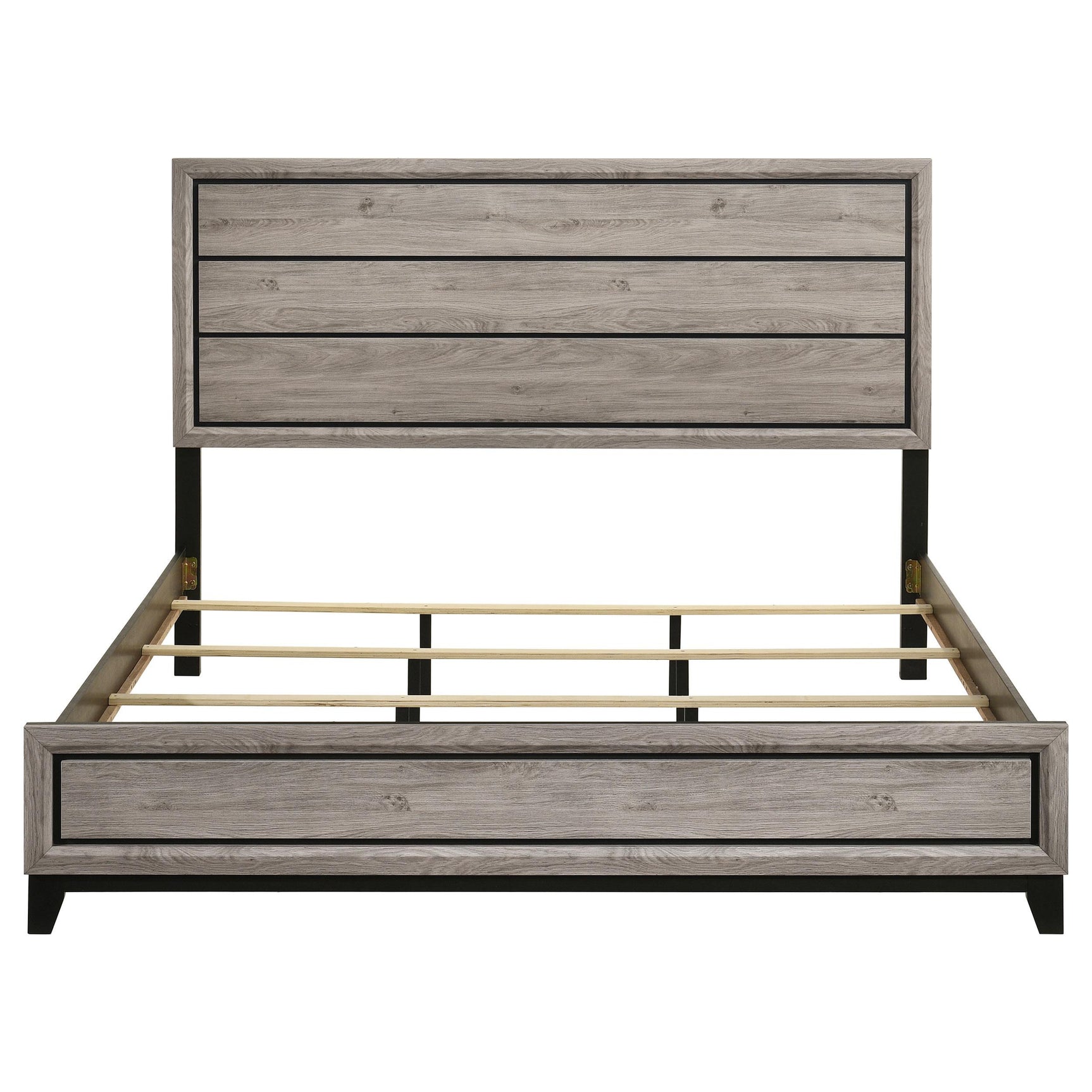 Watson Wood Eastern King Panel Bed Light Taupe footboard detail
