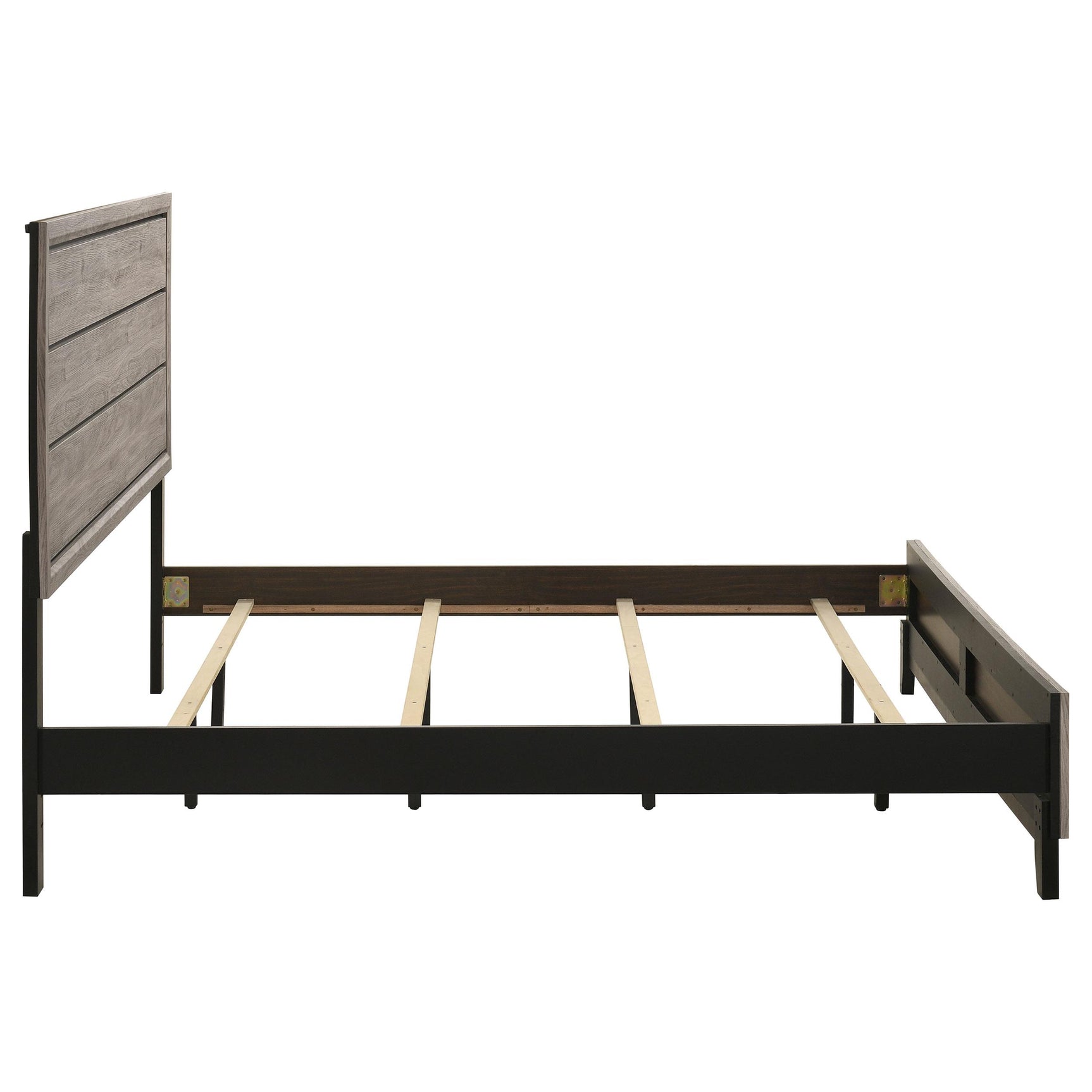 Watson Wood Eastern King Panel Bed Light Taupe angled side view