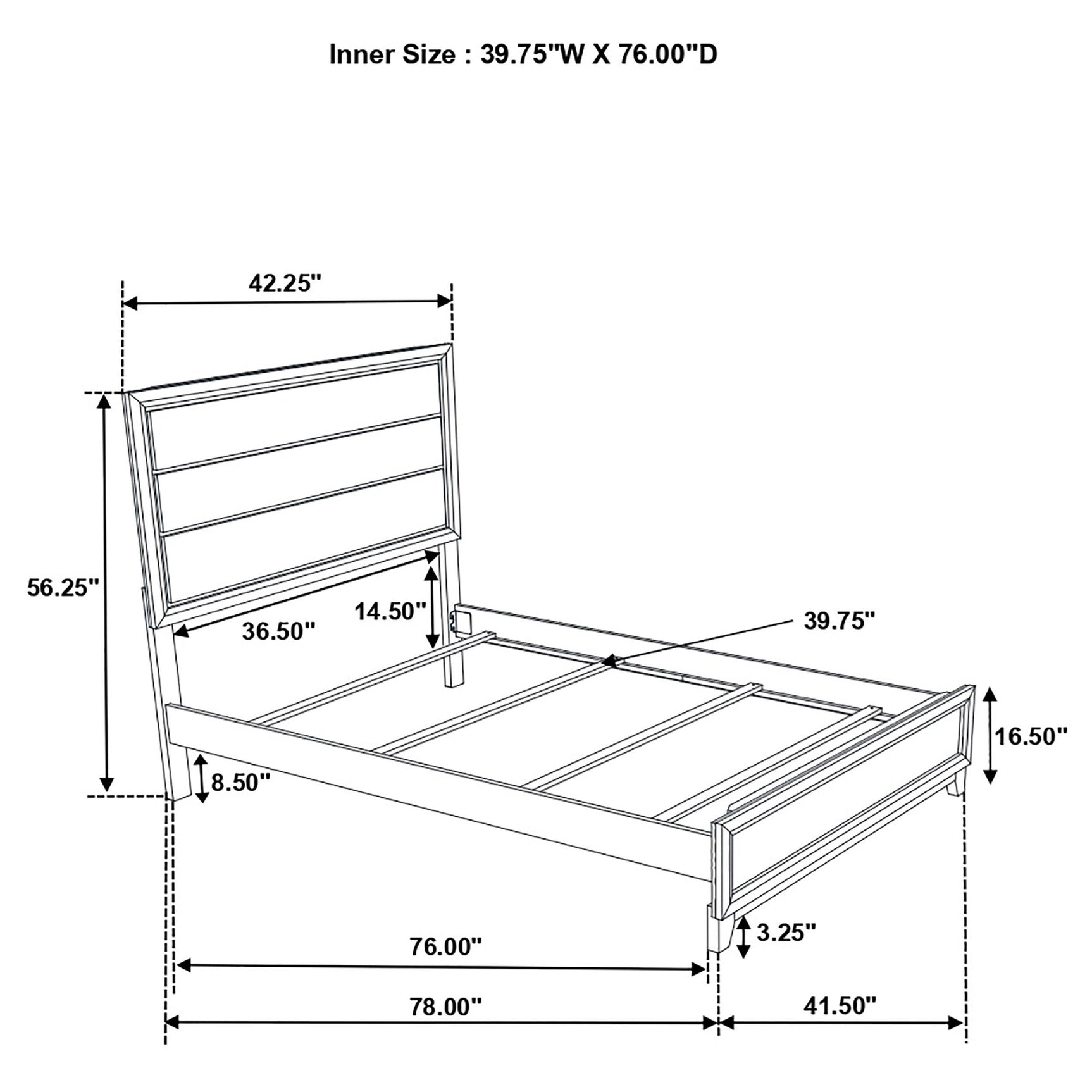 Assembly hardware and bed components detail