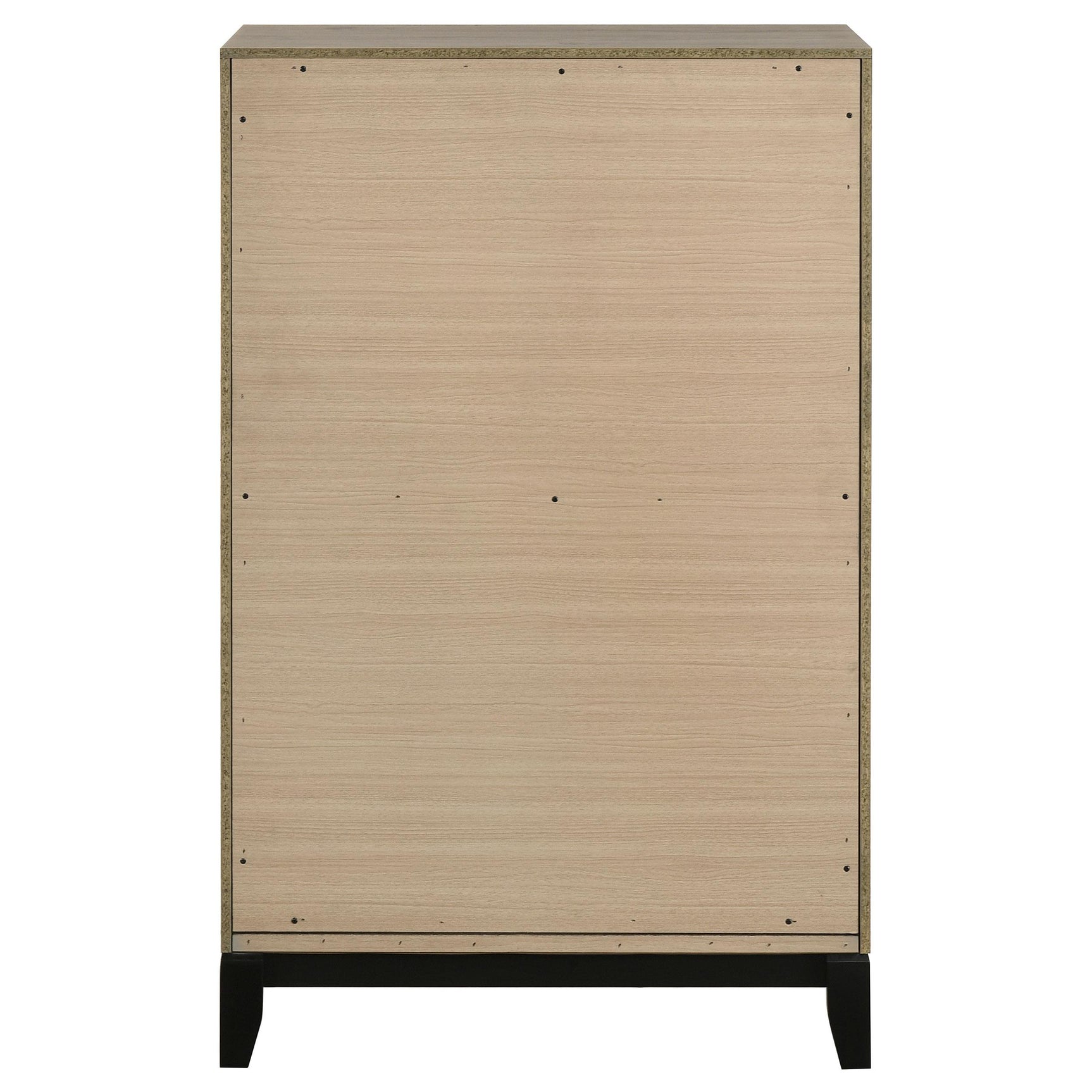 Groove pattern on drawer fronts of Watson chest