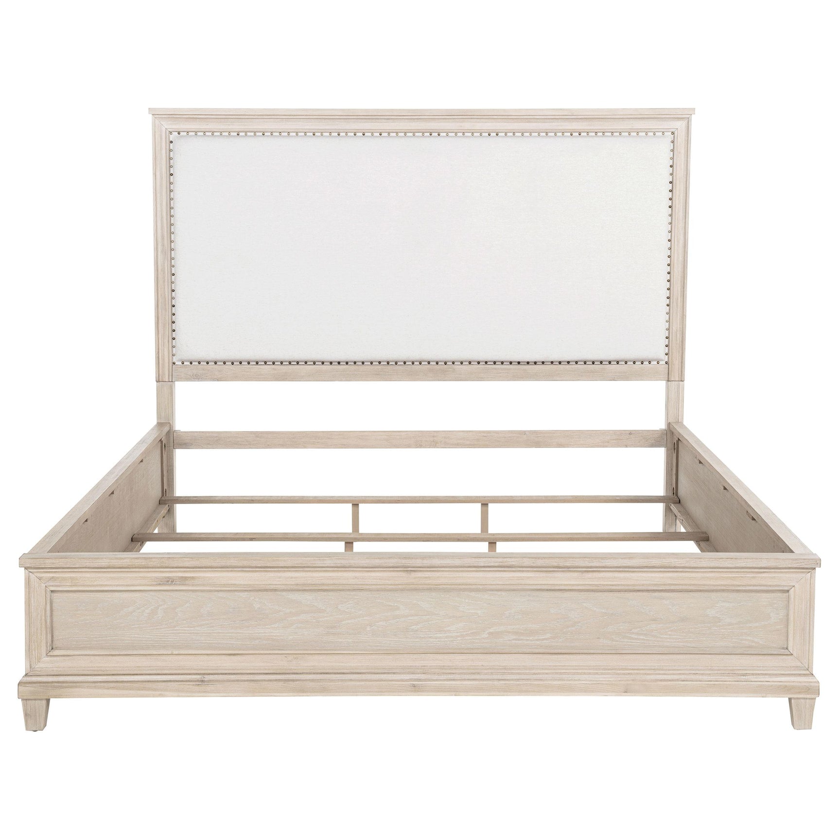 Footboard raised panel detail on Eastern King panel bed