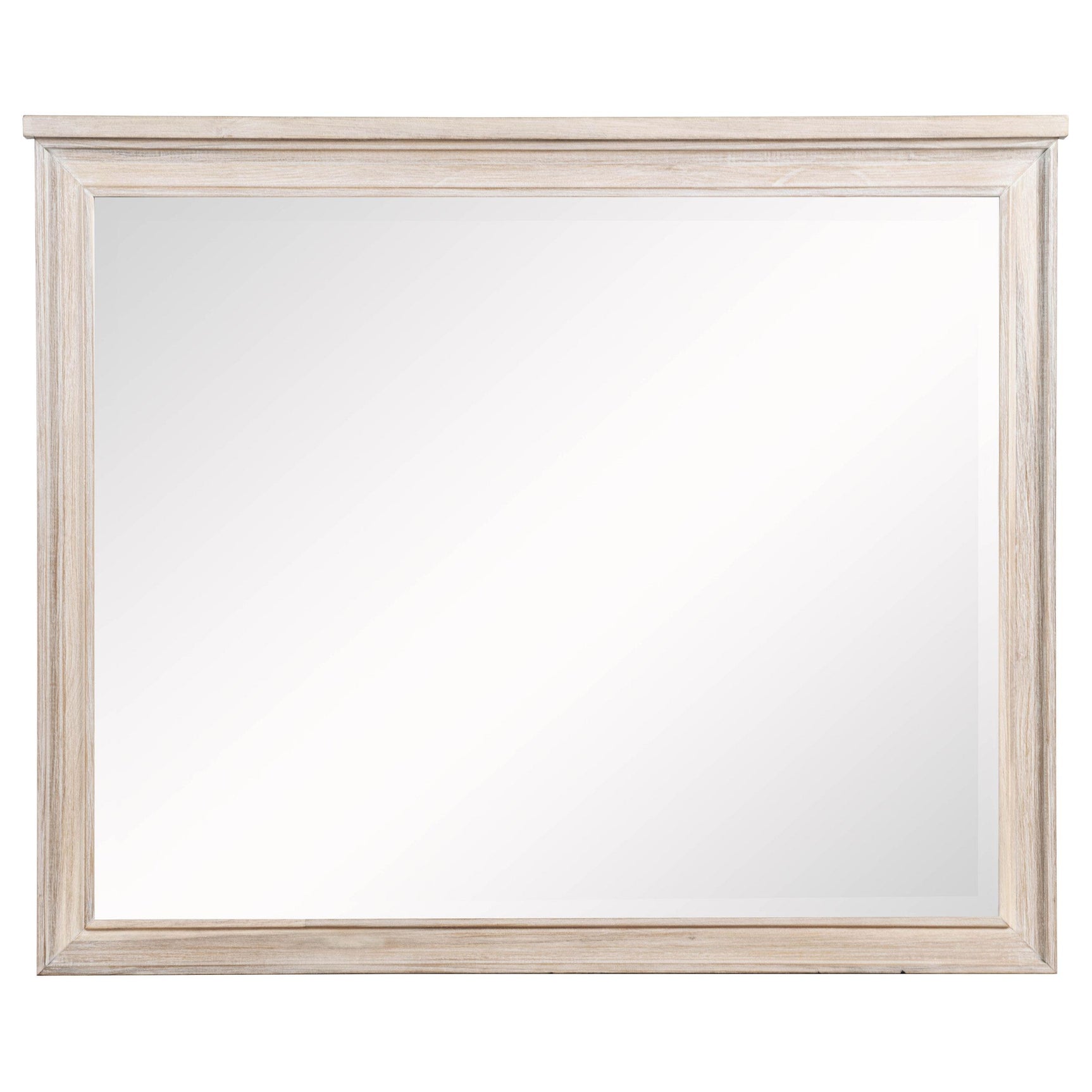 Side angle of Pembroke dresser mirror showing depth