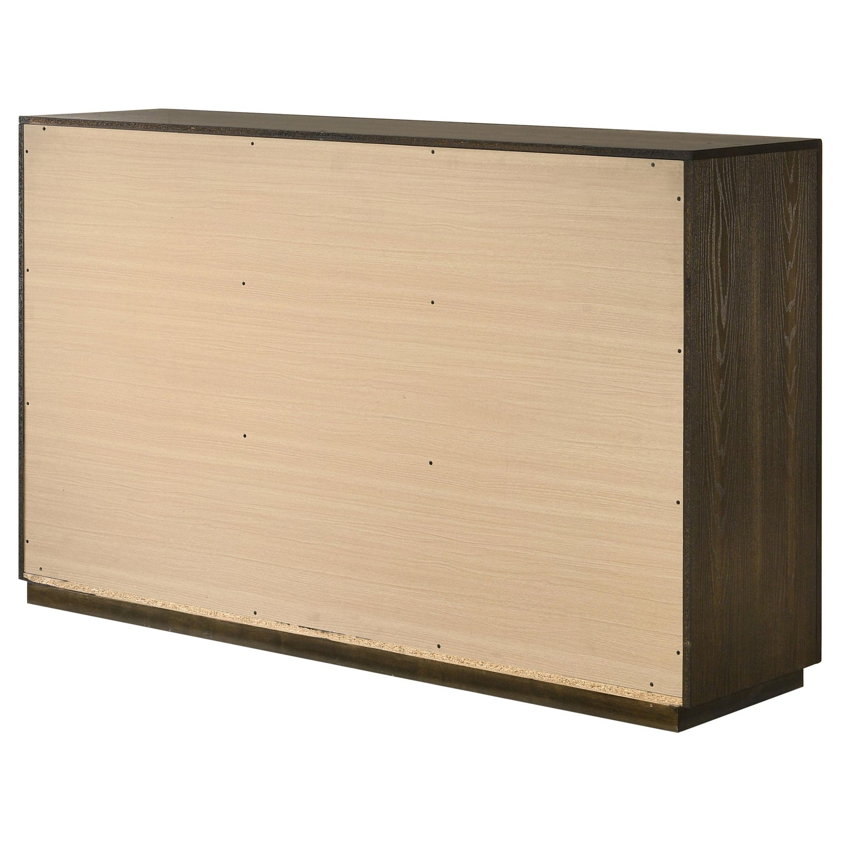Polished black nickel curved drawer pulls detail