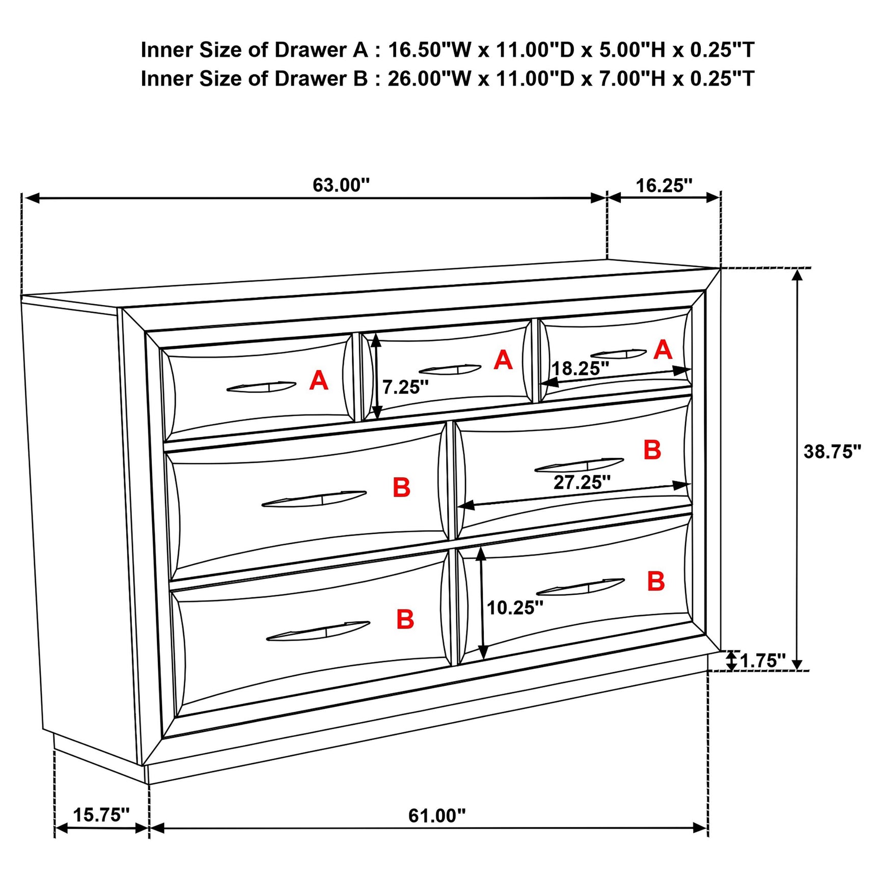Full bedroom setup with Atlas dresser