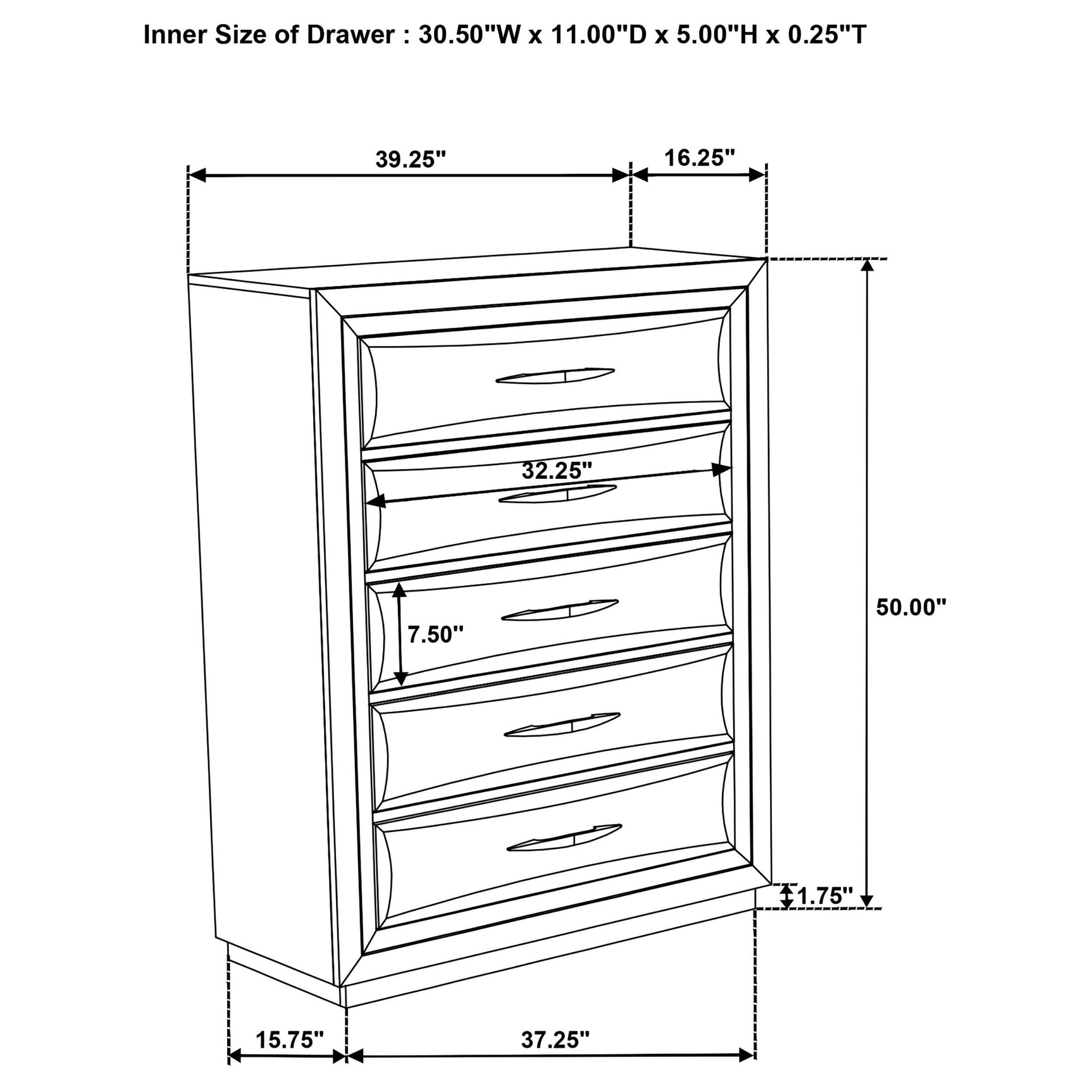 Drawer box construction detail