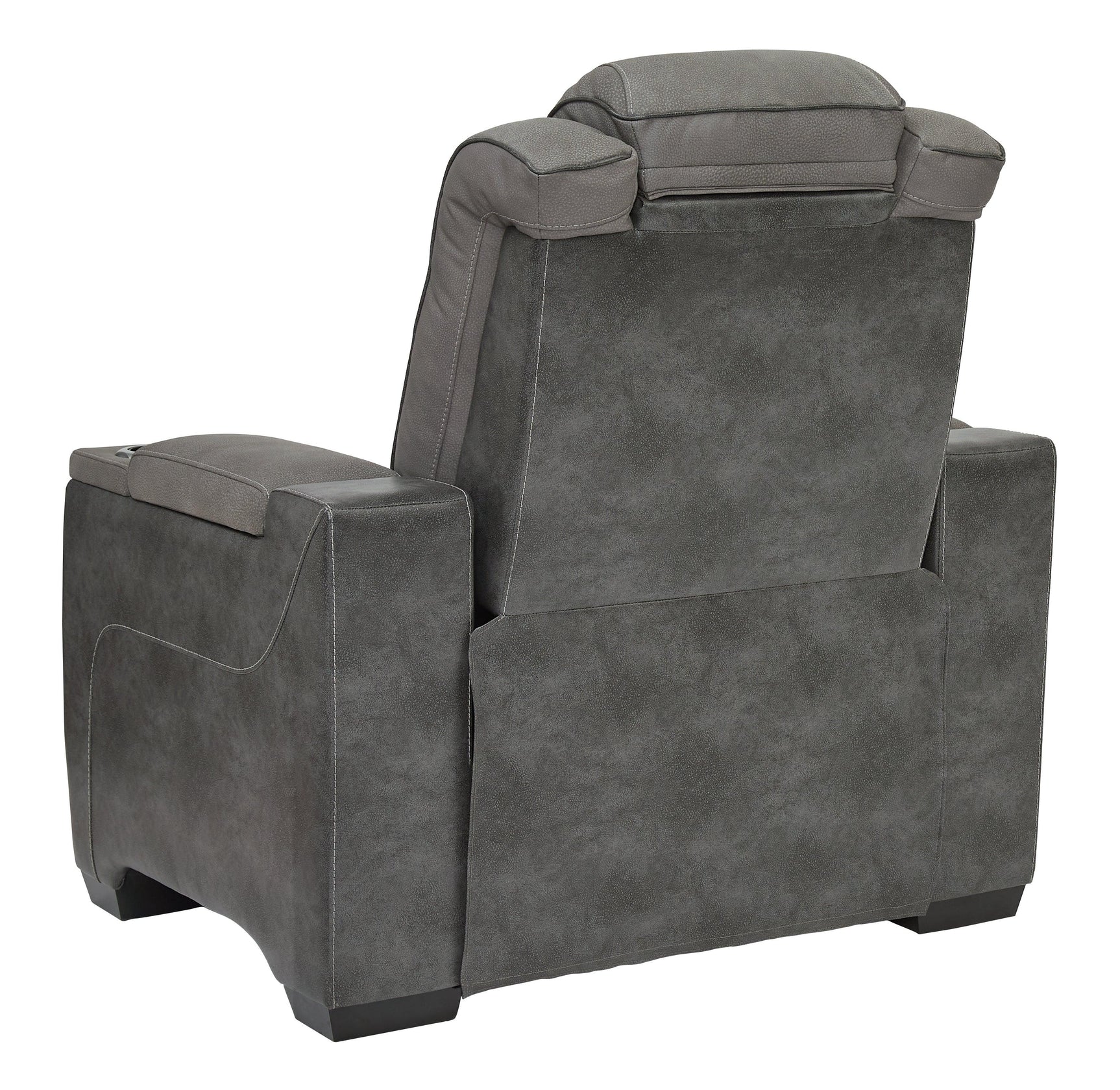 back view of Next-Gen Durapella Slate Faux Leather Power Recliner