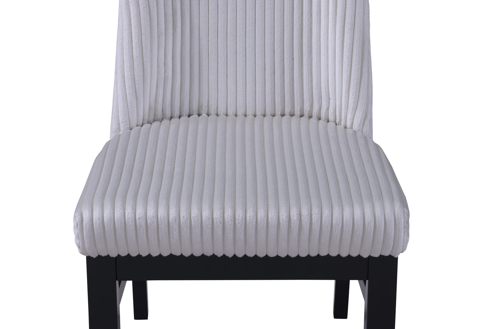 Detail view of upholstery on Hadley side chair