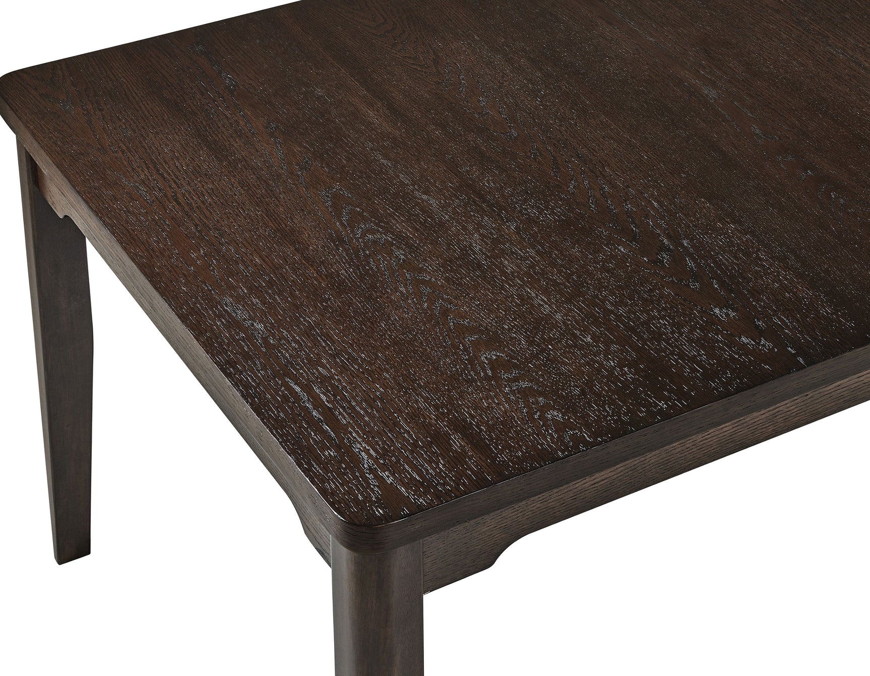 Main angle focus on dining table surface