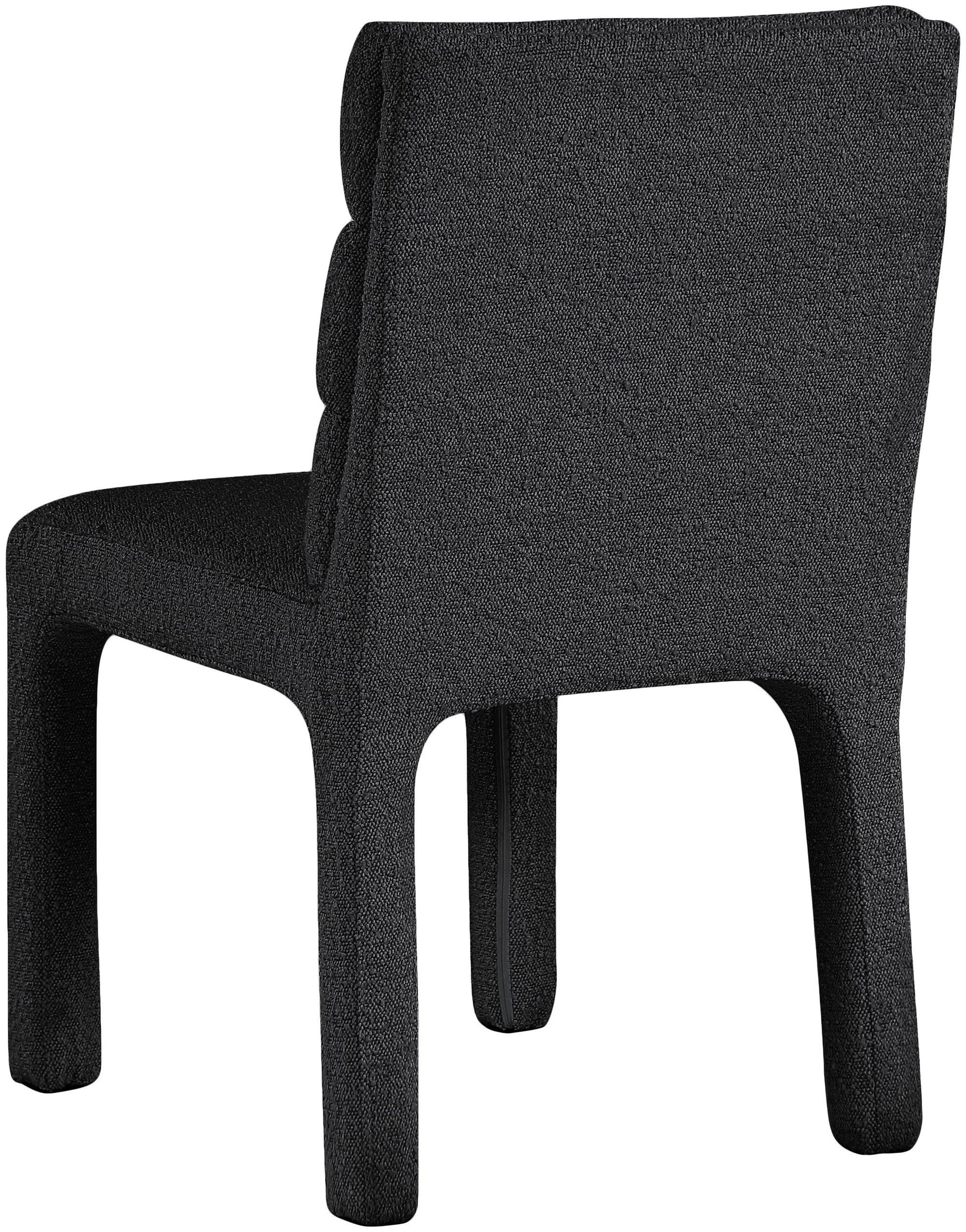Kai Black Boucle Fabric Dining Chair - Ella Furniture