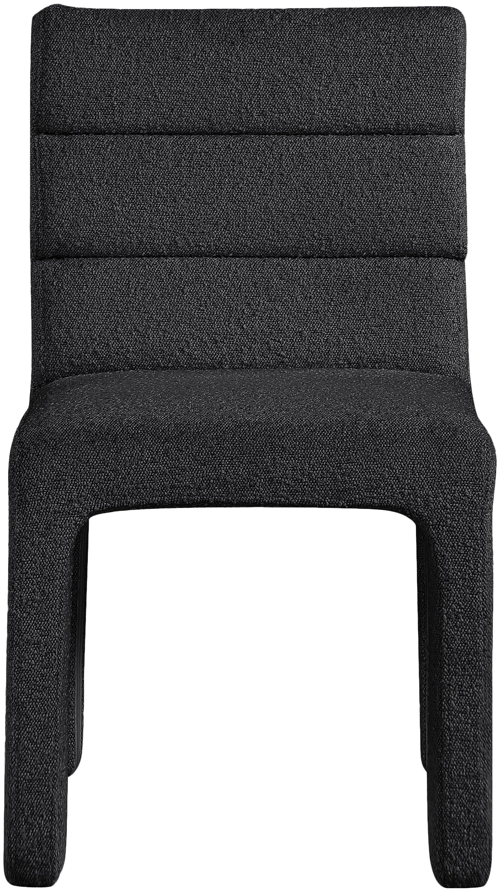 Kai Black Boucle Fabric Dining Chair - Ella Furniture