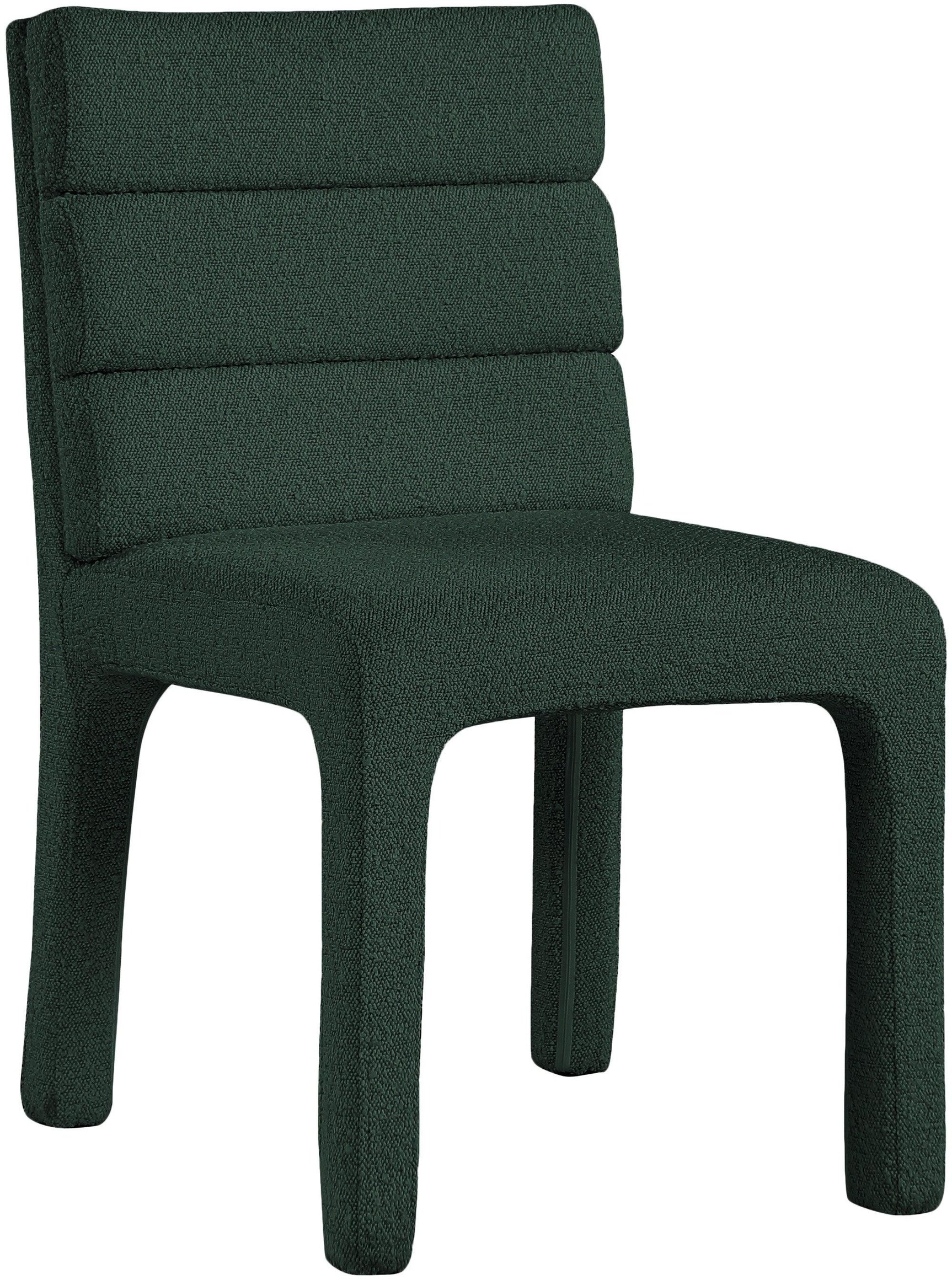 Kai Green Boucle Fabric Dining Chair - Ella Furniture