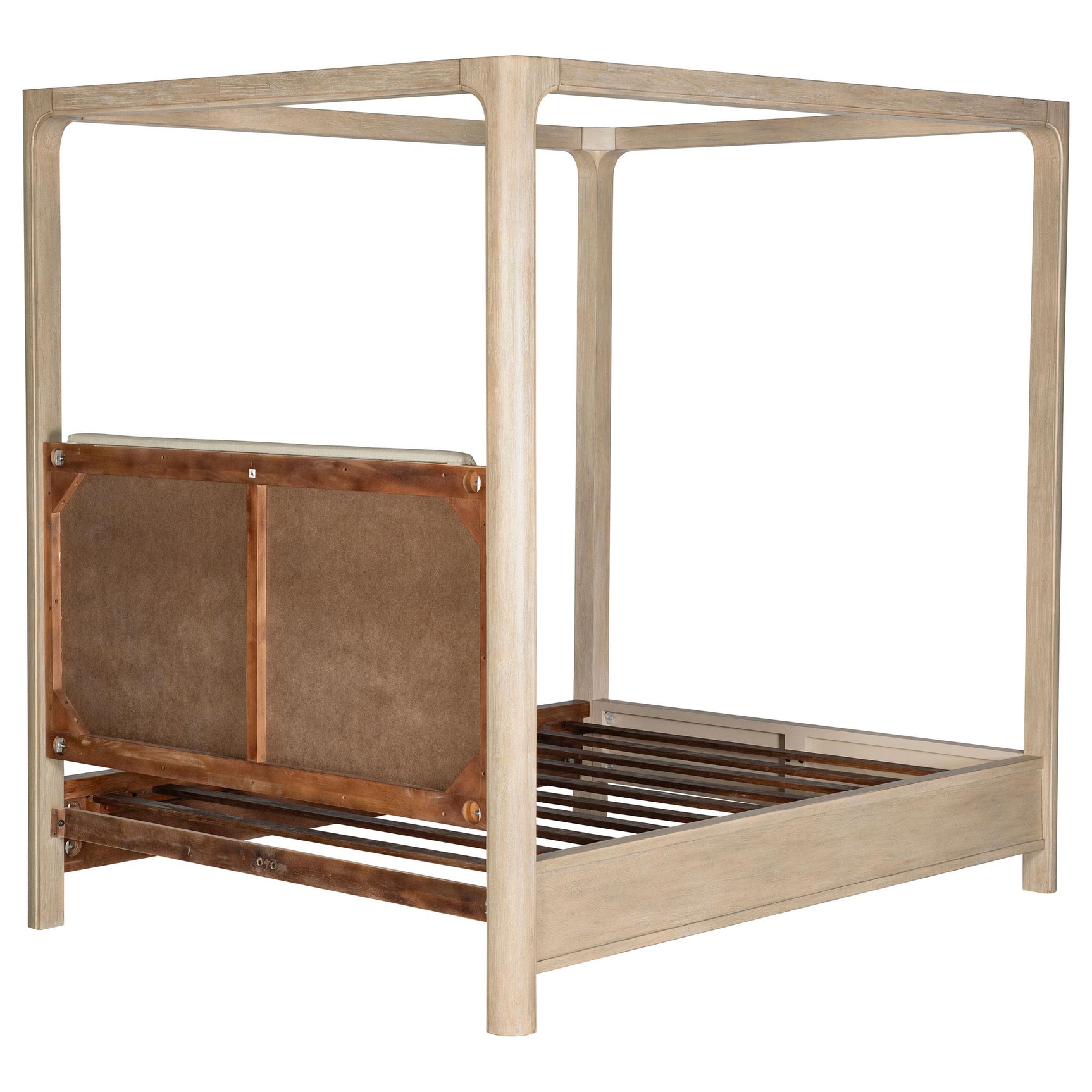 Support legs with adjustable levelers underneath bed