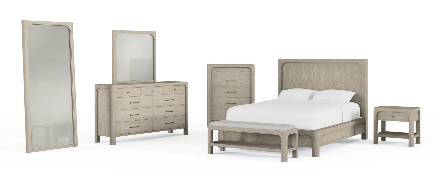 Solano Eastern King Panel Bed bedroom set rendering