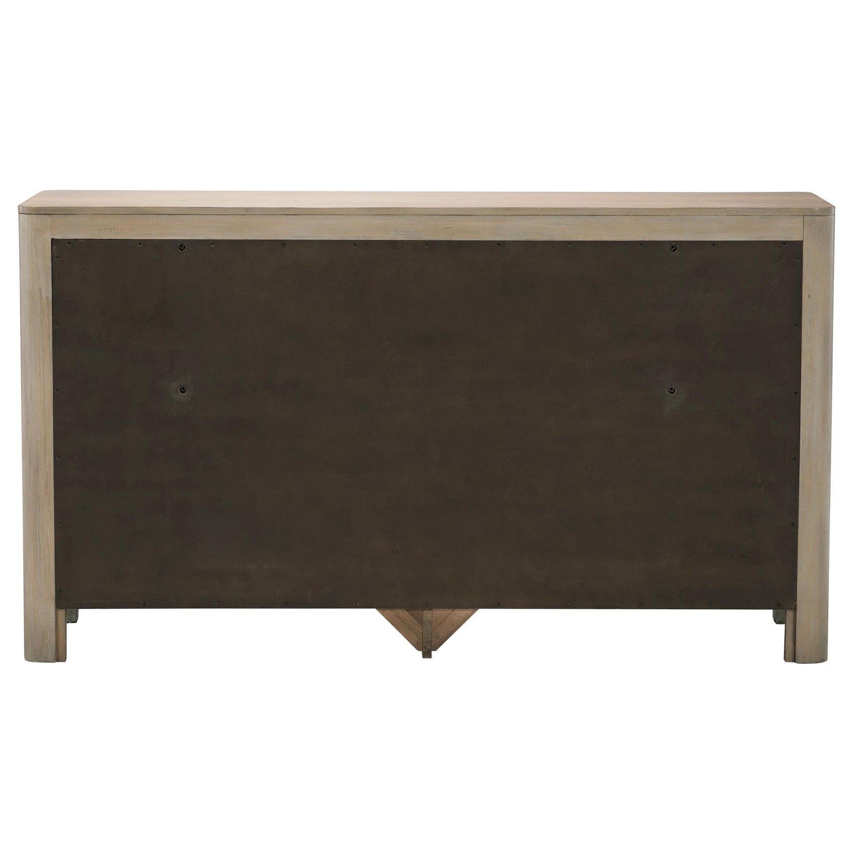 Top view of Solano dresser surface and curved edges