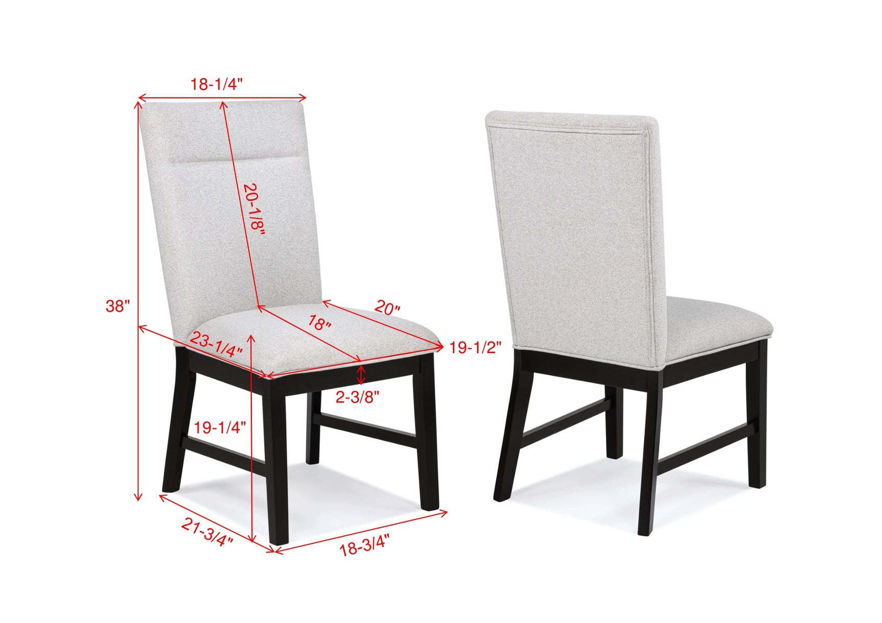 Close-up detail of chair construction