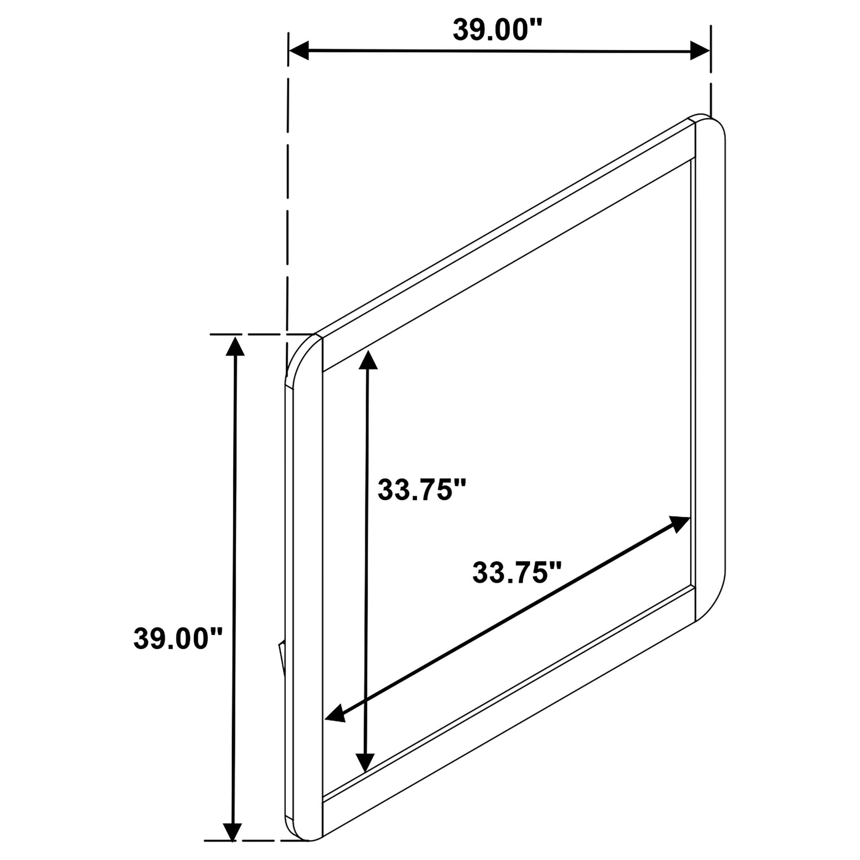 Bennett dresser mirror corner detail