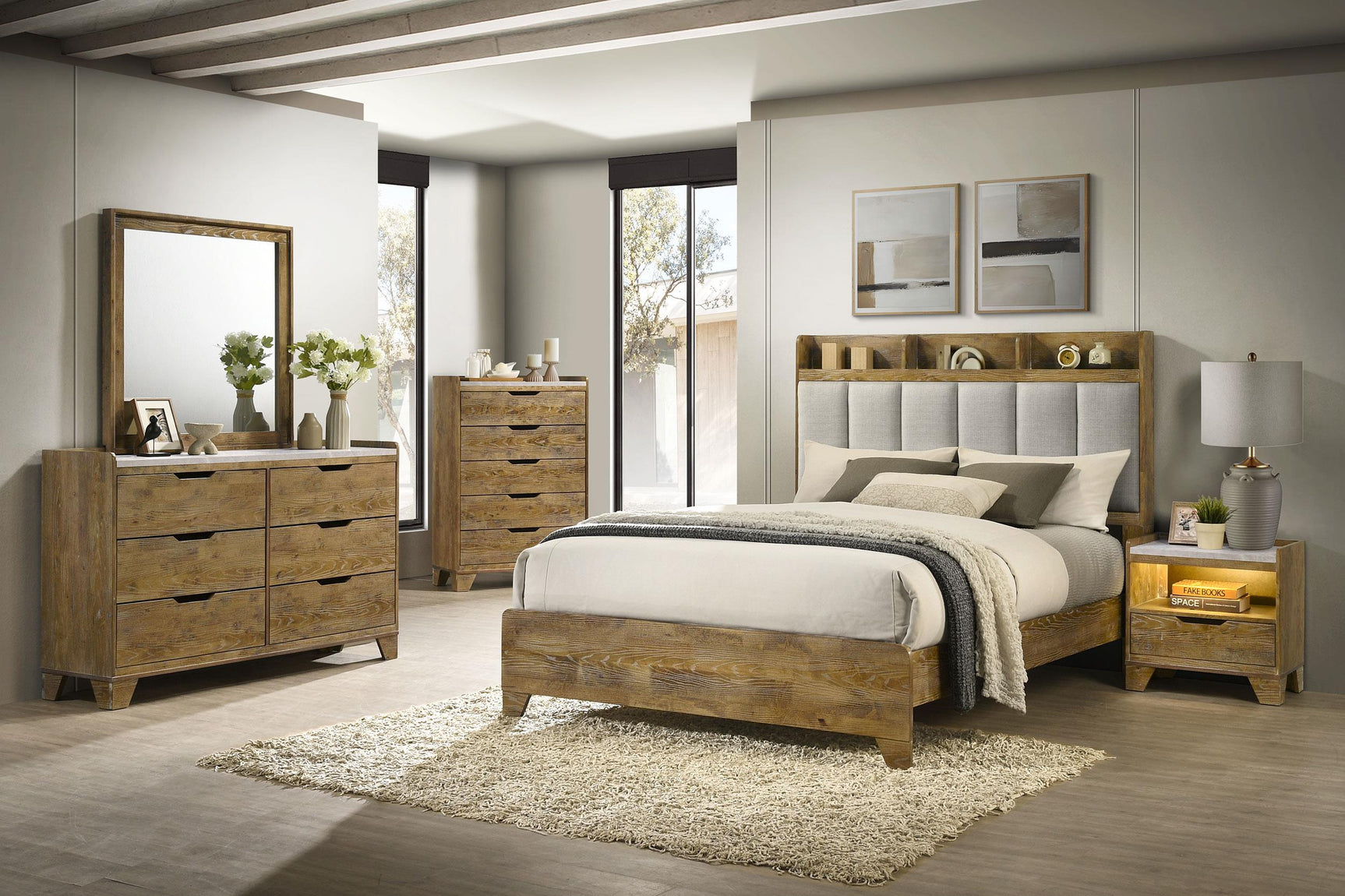 King size bed frame overall dimensions displayed