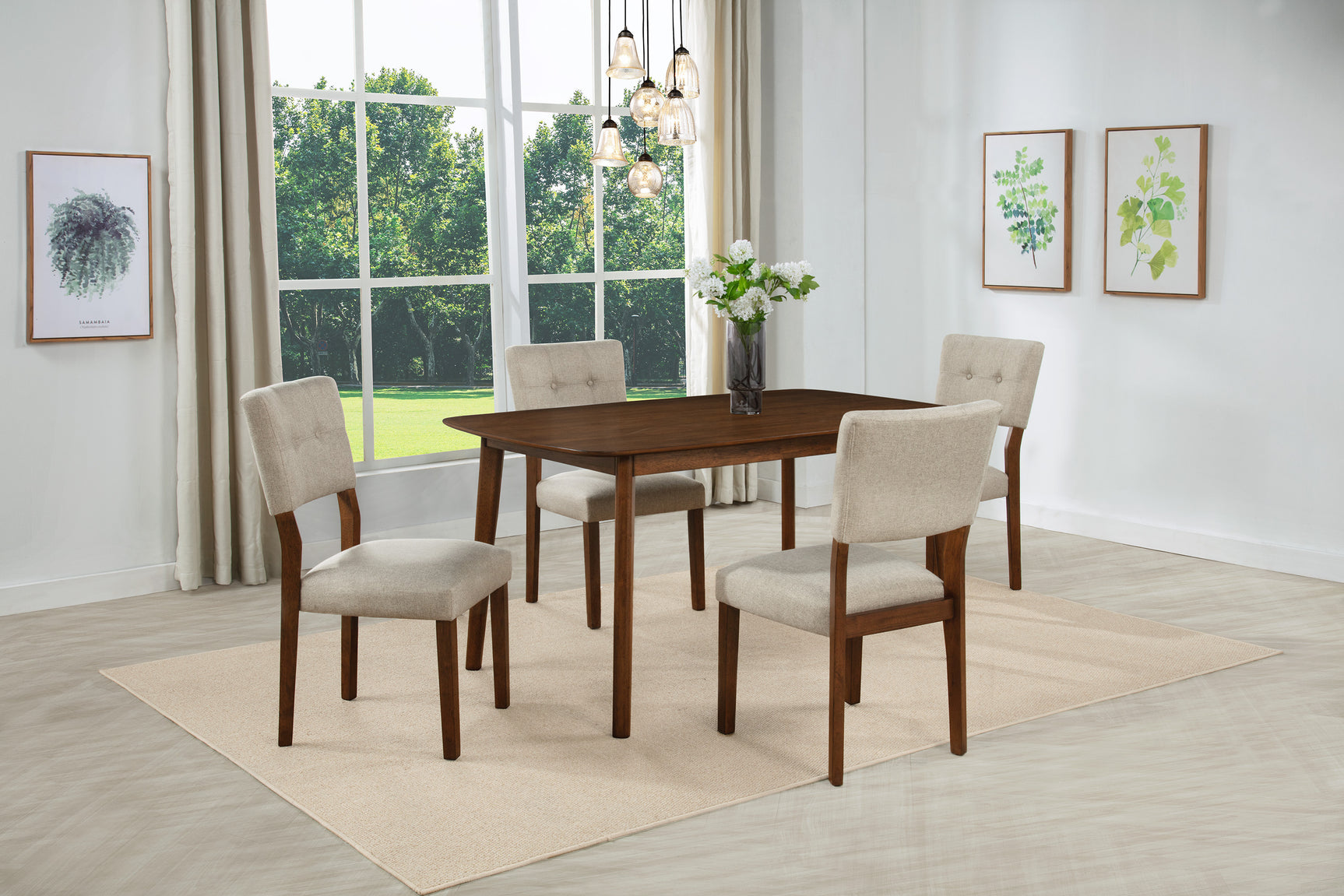 Dining room view of Gregory Brown Rectangular Dining Set