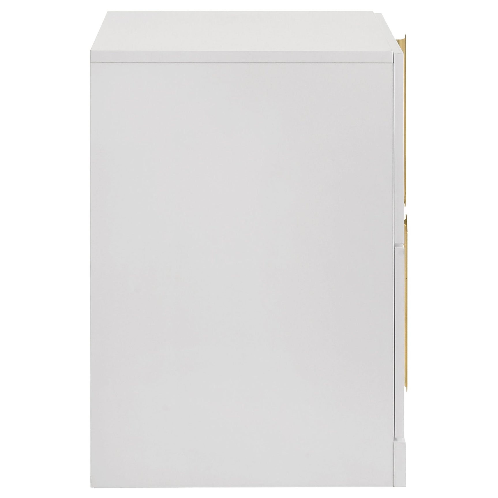 Back view of Ines 2-drawer nightstand