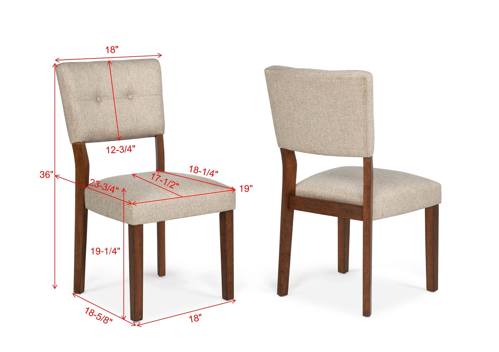 Side chair detail view