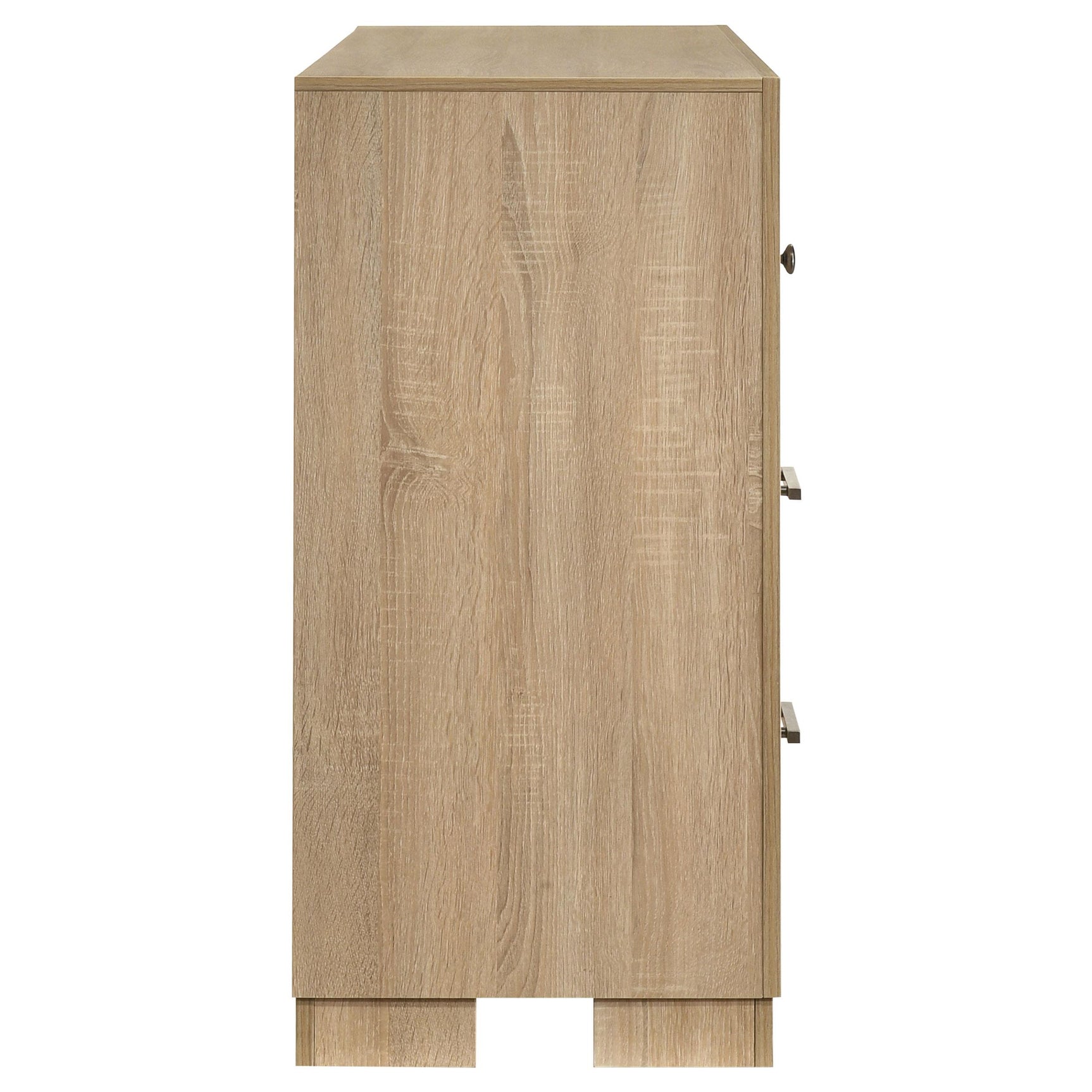 Leg leveler detail underneath dresser