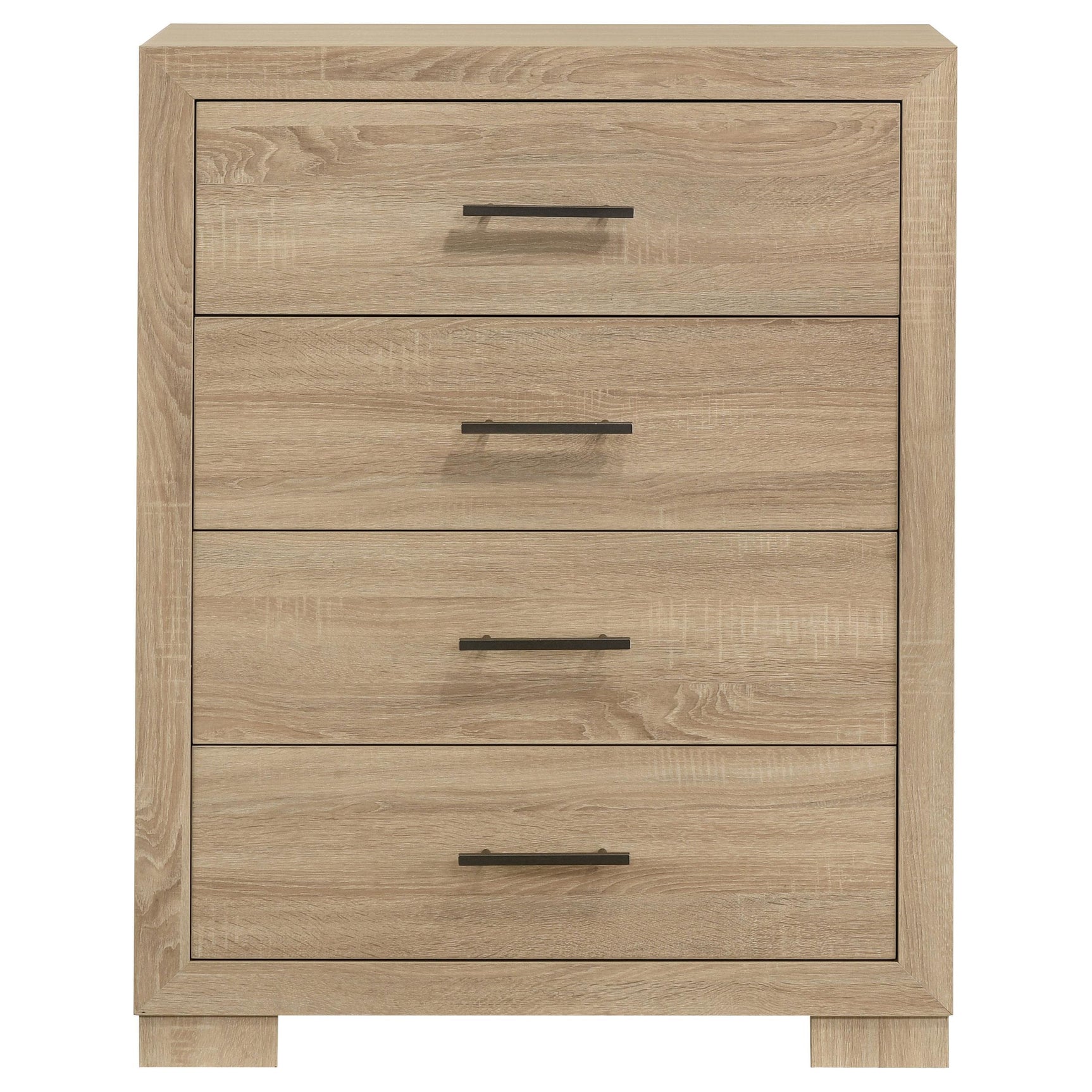 Close-up of antique nickel hardware on Arielle chest