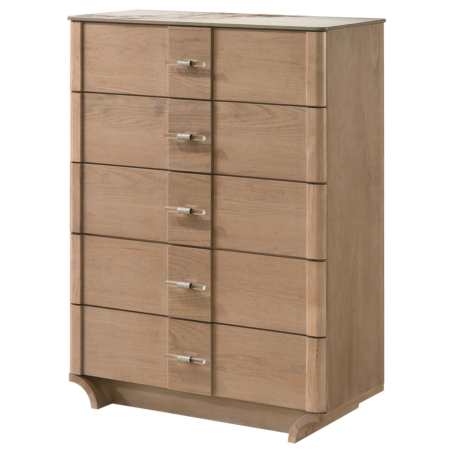 Open drawer with felt lining visible