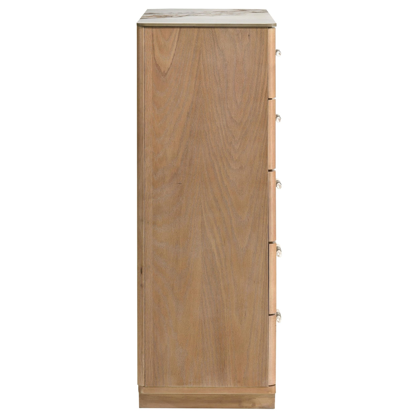 Full chest angled side view