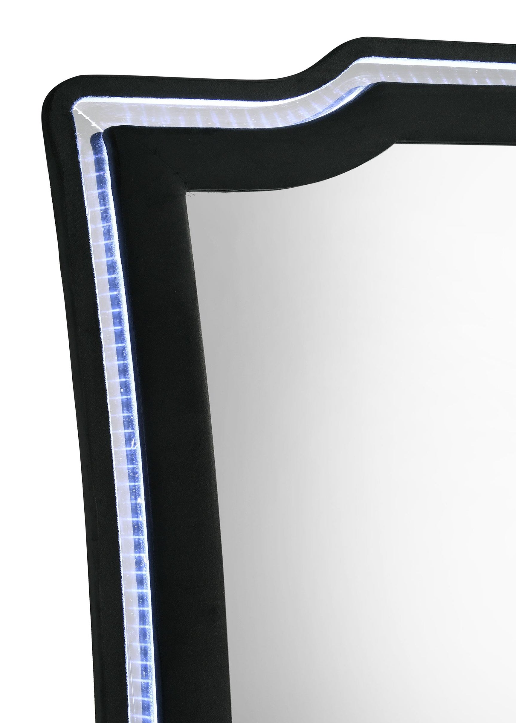 LED light strip detail on Lorient dresser mirror