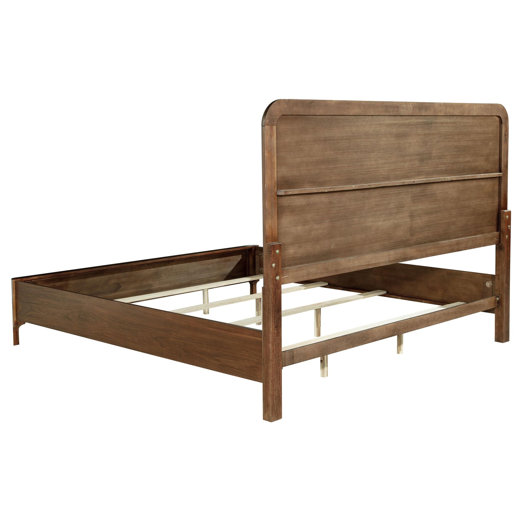 Detail of support legs with levelers on Maderia bed