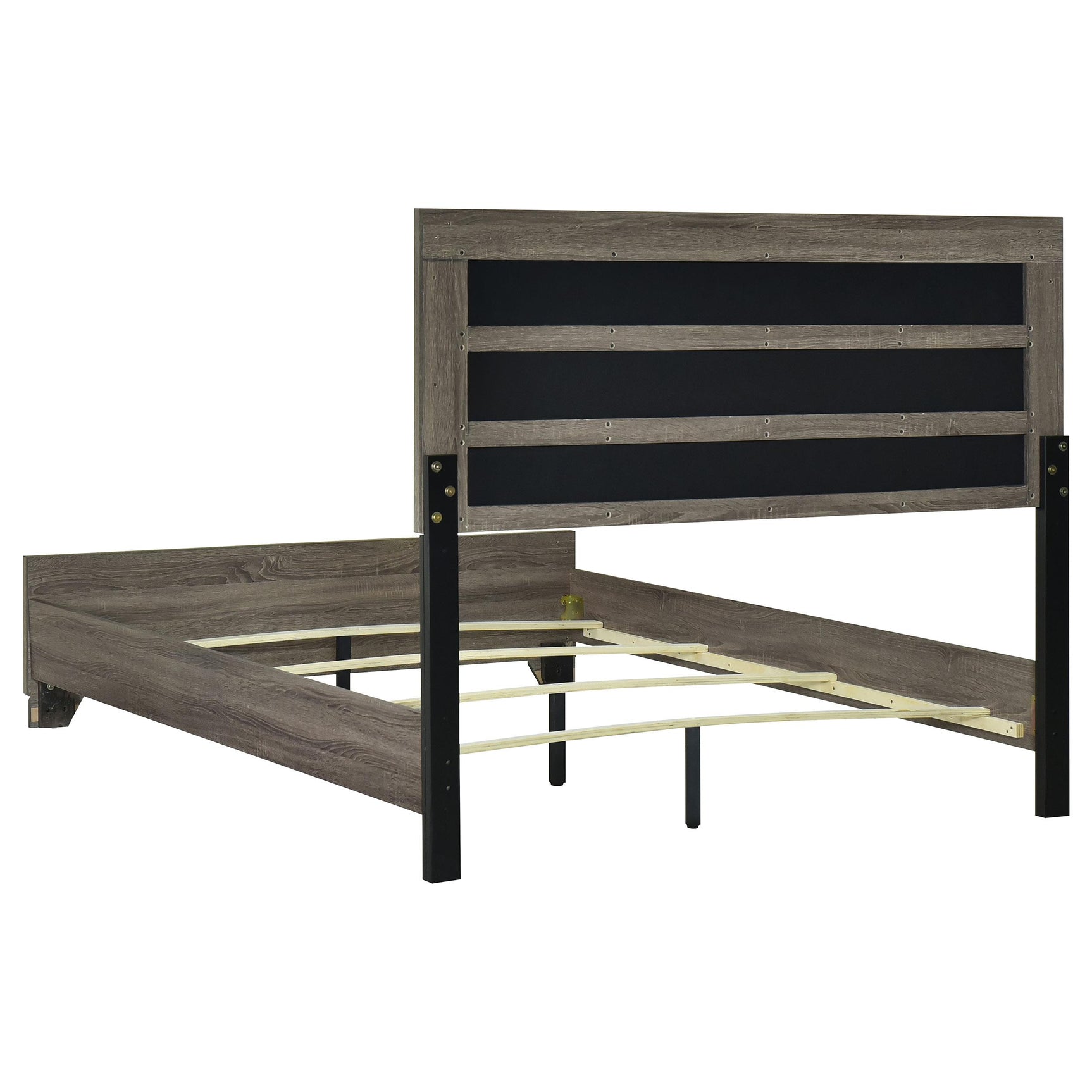 Headboard profile with foam padding visible