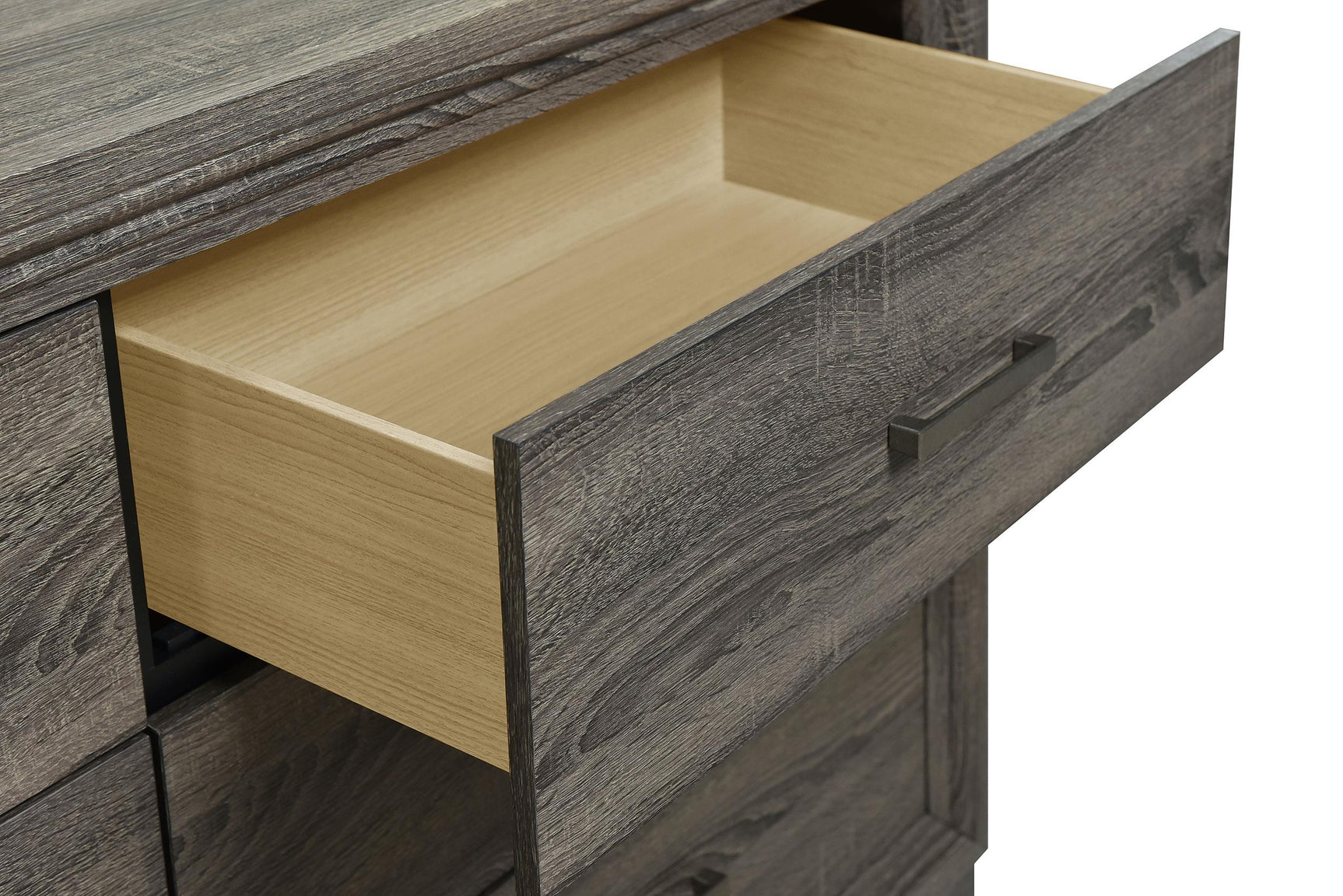 Perspective view of Wright dresser in room setting